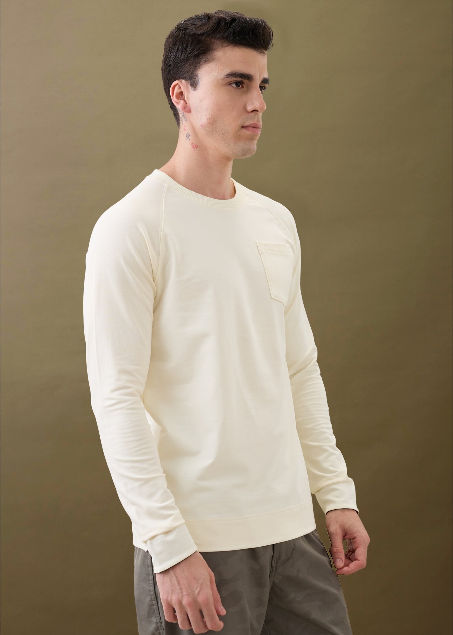 Adelaide Knit Jersey T-shirt: Cream