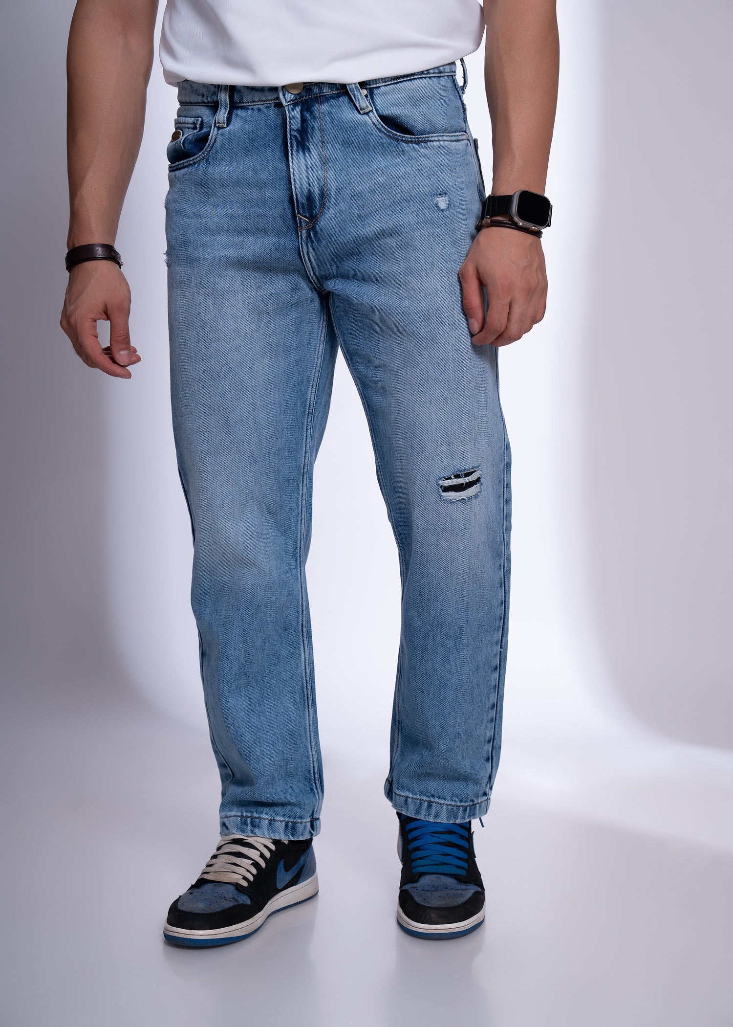 Men’s Ripped Baggy Jeans | Relaxed Fit Distressed Denim
