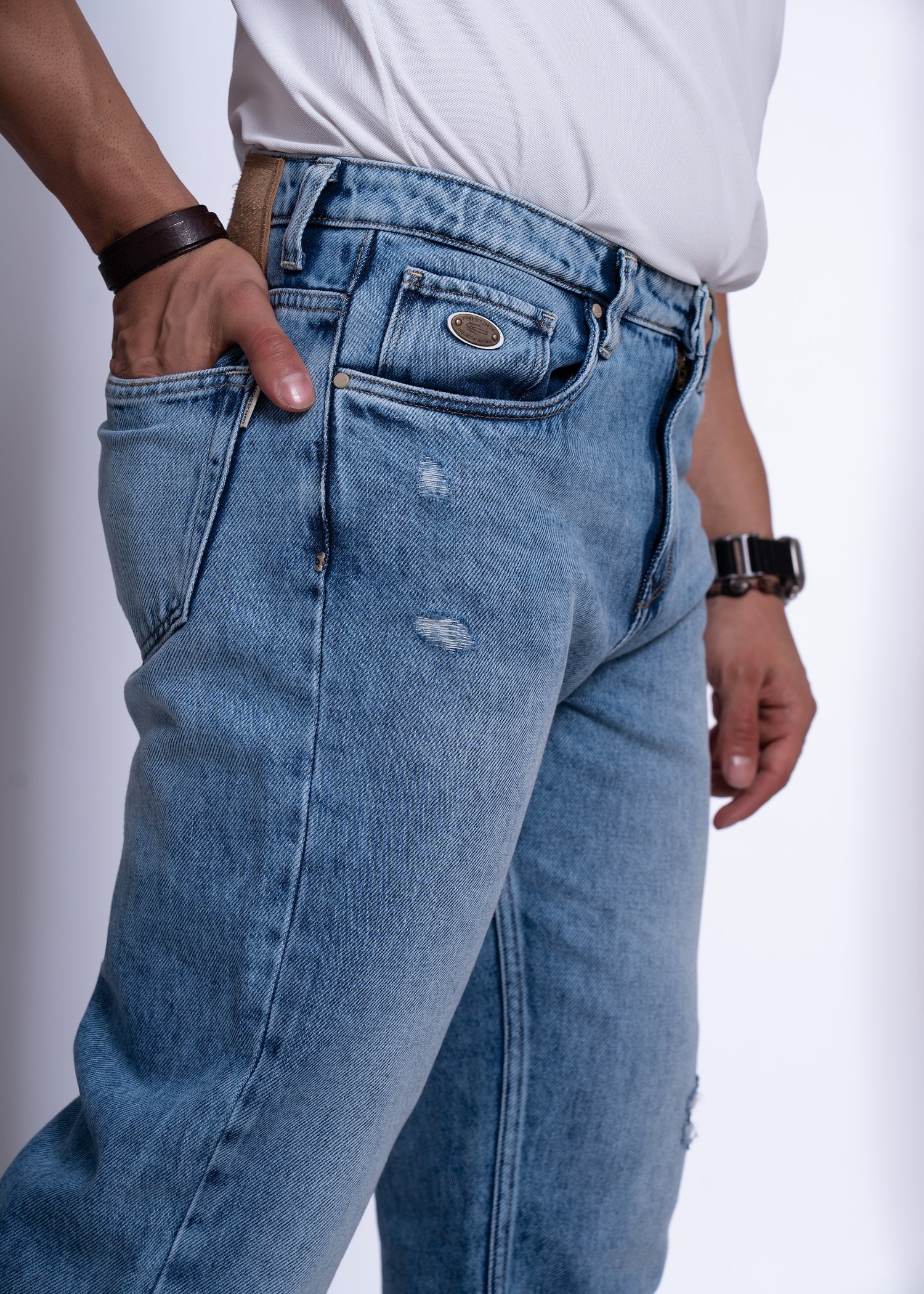 Men’s Ripped Baggy Jeans | Relaxed Fit Distressed Denim