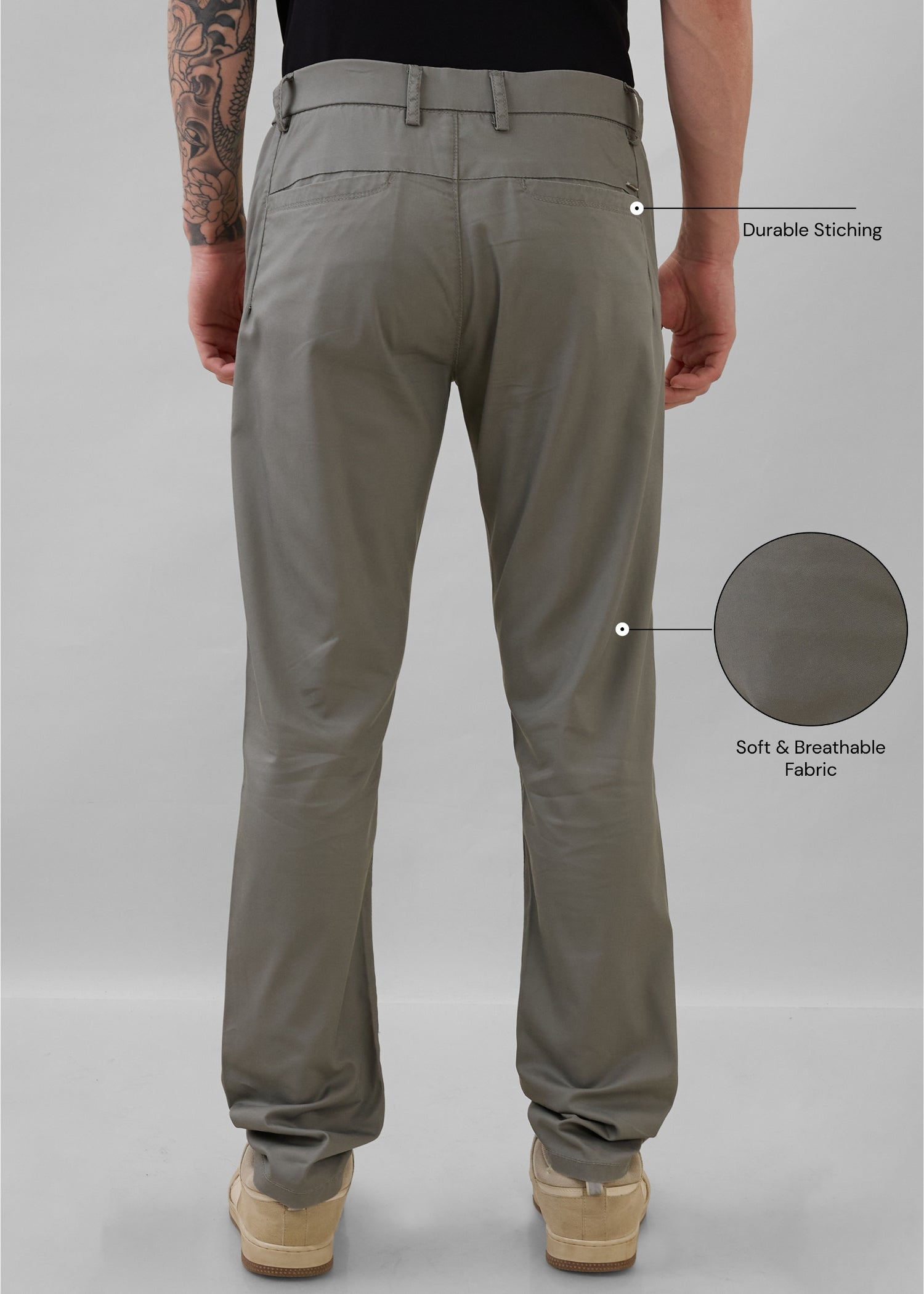 Karpen Straight fit Trousers: Light Olive