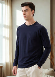 Adelaide Knit Jersey T-shirt: Navy