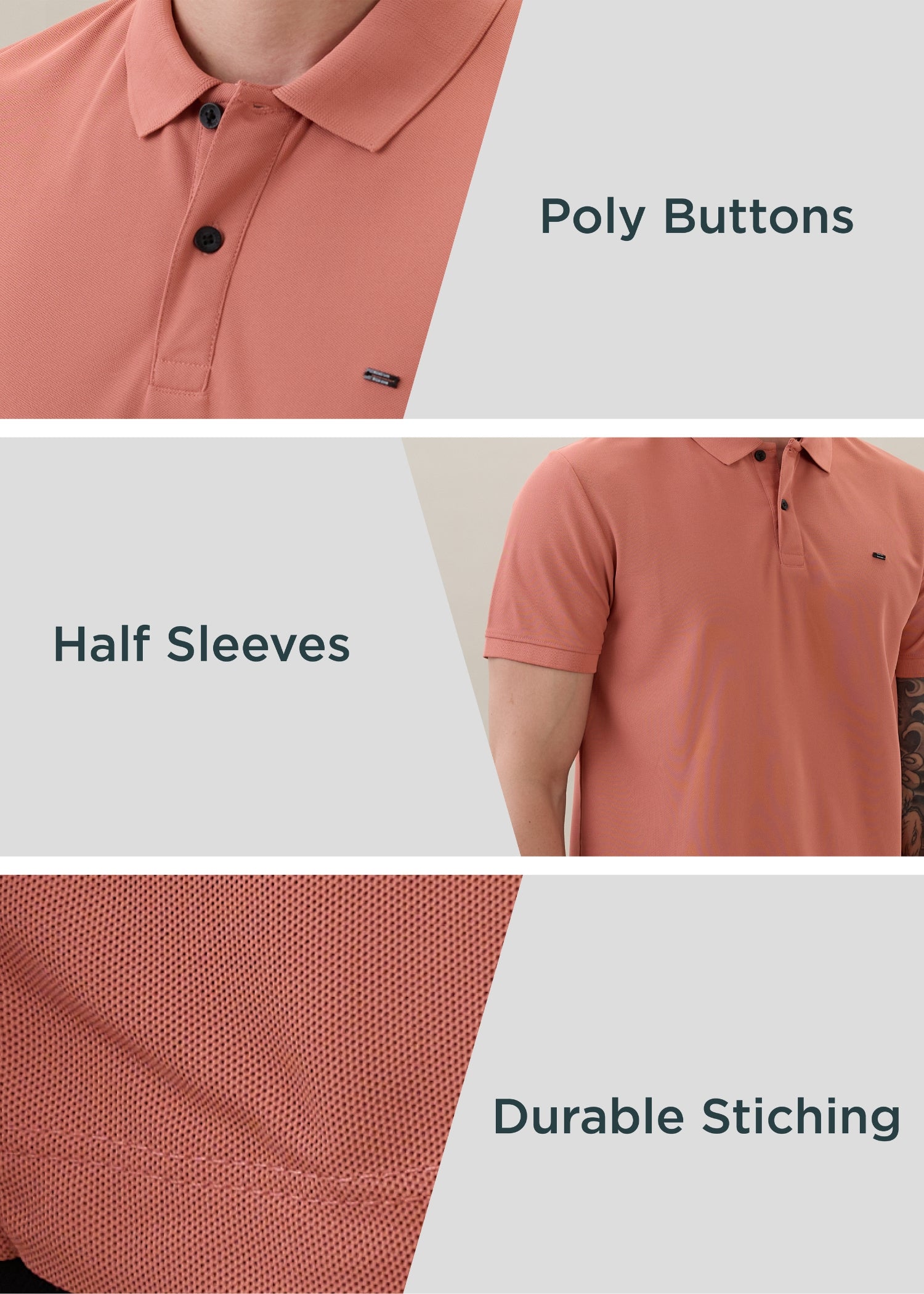 Cherry Half Sleeve Polo T-Shirt | Smart Casual Style