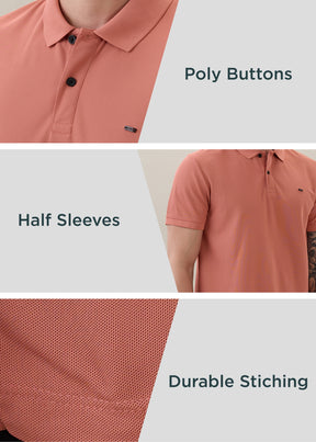 Cherry Half Sleeve Polo T-Shirt | Smart Casual Style