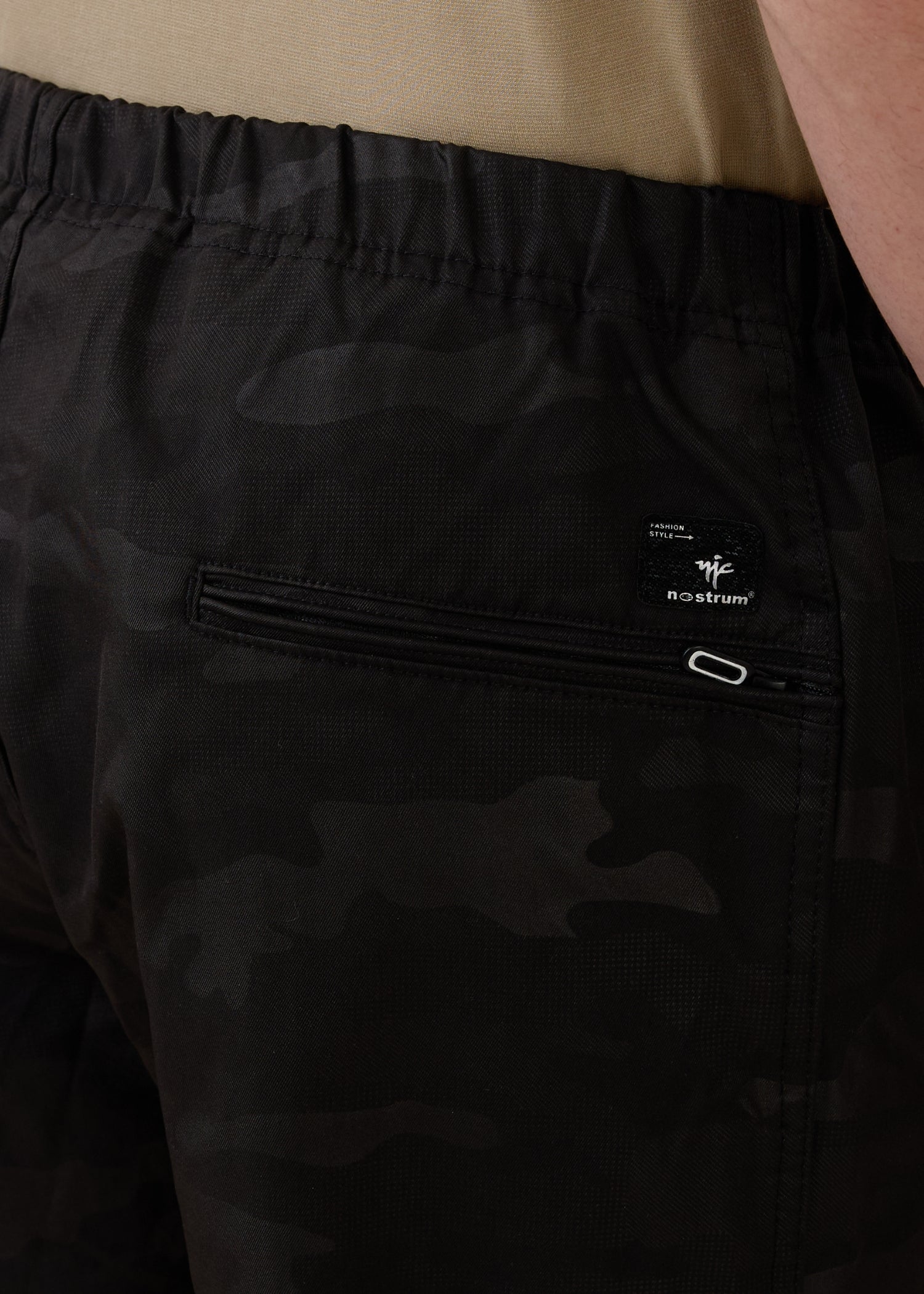 Ostrich Camouflage Relaxed Fit Cargo: Black