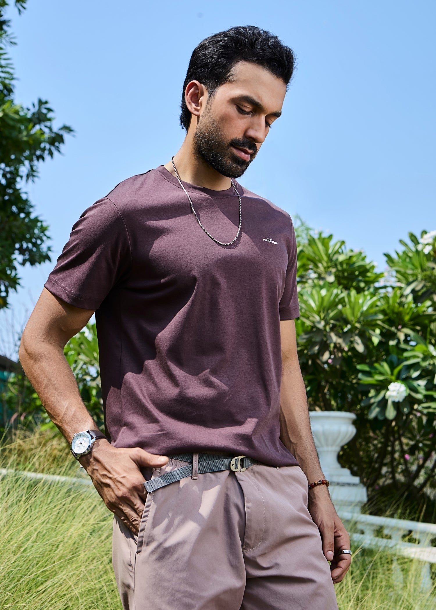 Mindgame Solid Casual T-Shirt
