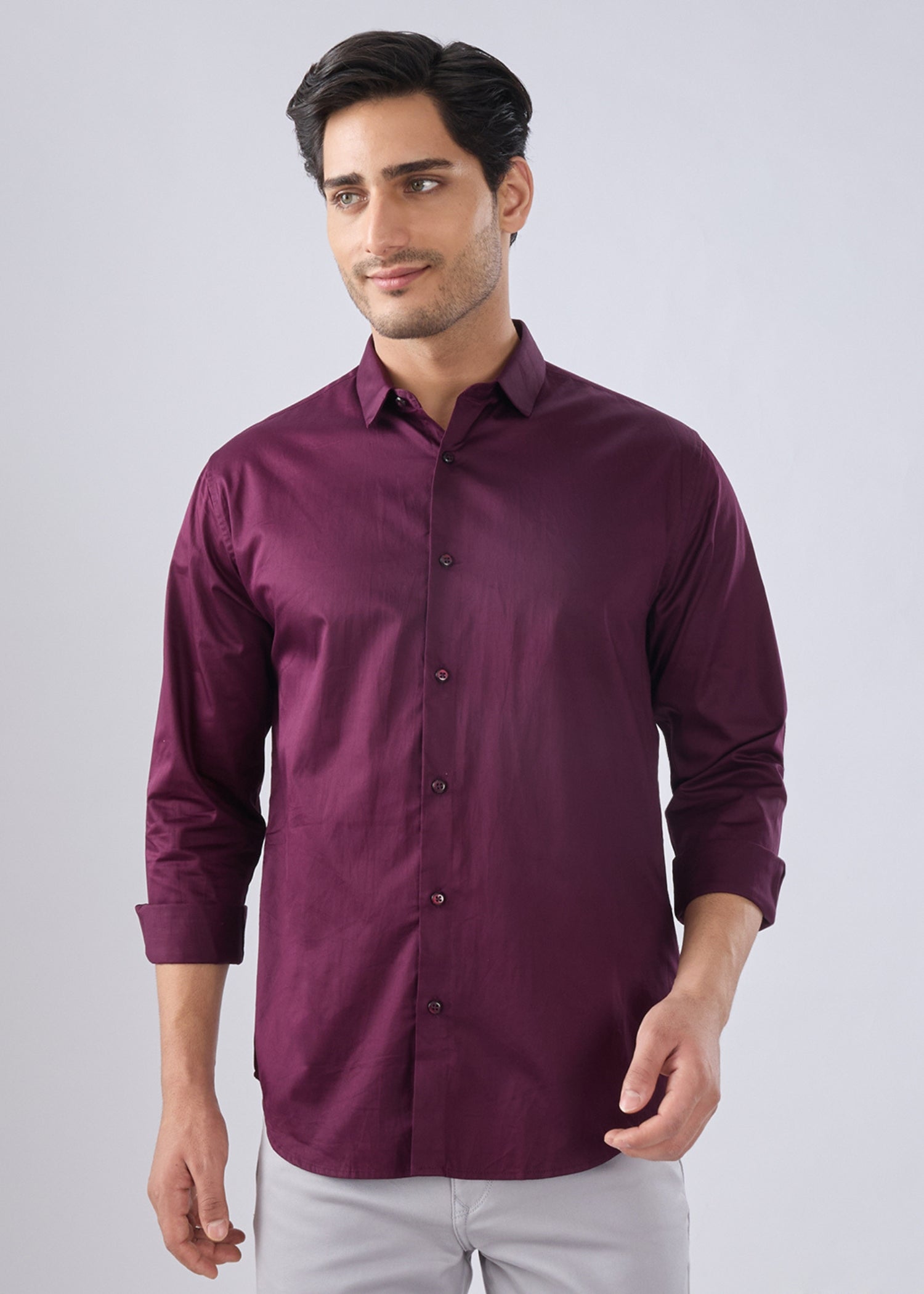 Carlson Solid Full Sleeve Shirt