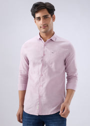 Nostrum Keen Solid Full Sleeve Lavender Shirt for men