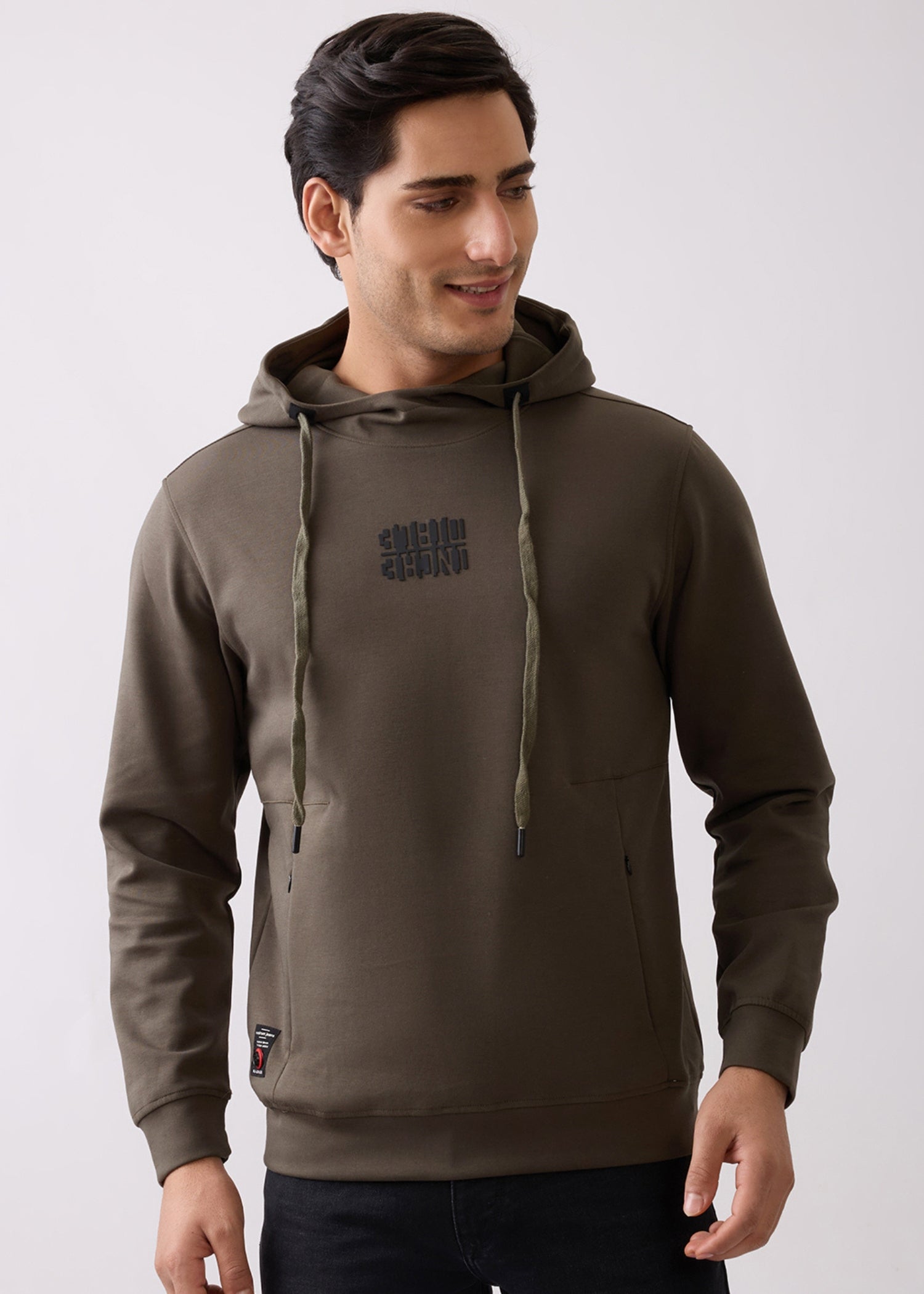 Incredible Printed Hoodie: Olive
