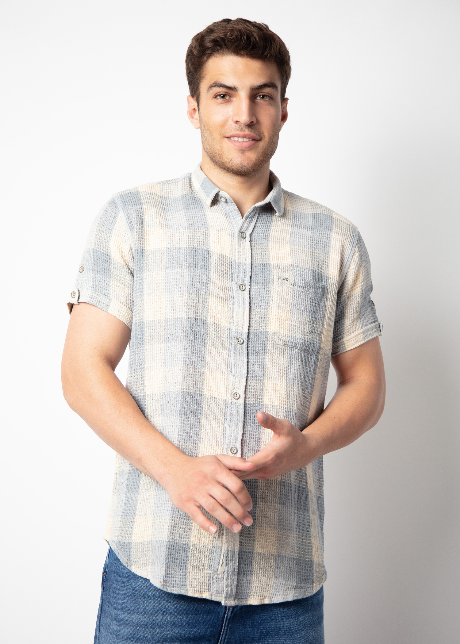 Altena Half Sleeve Checked Shirt For Men Nostrum