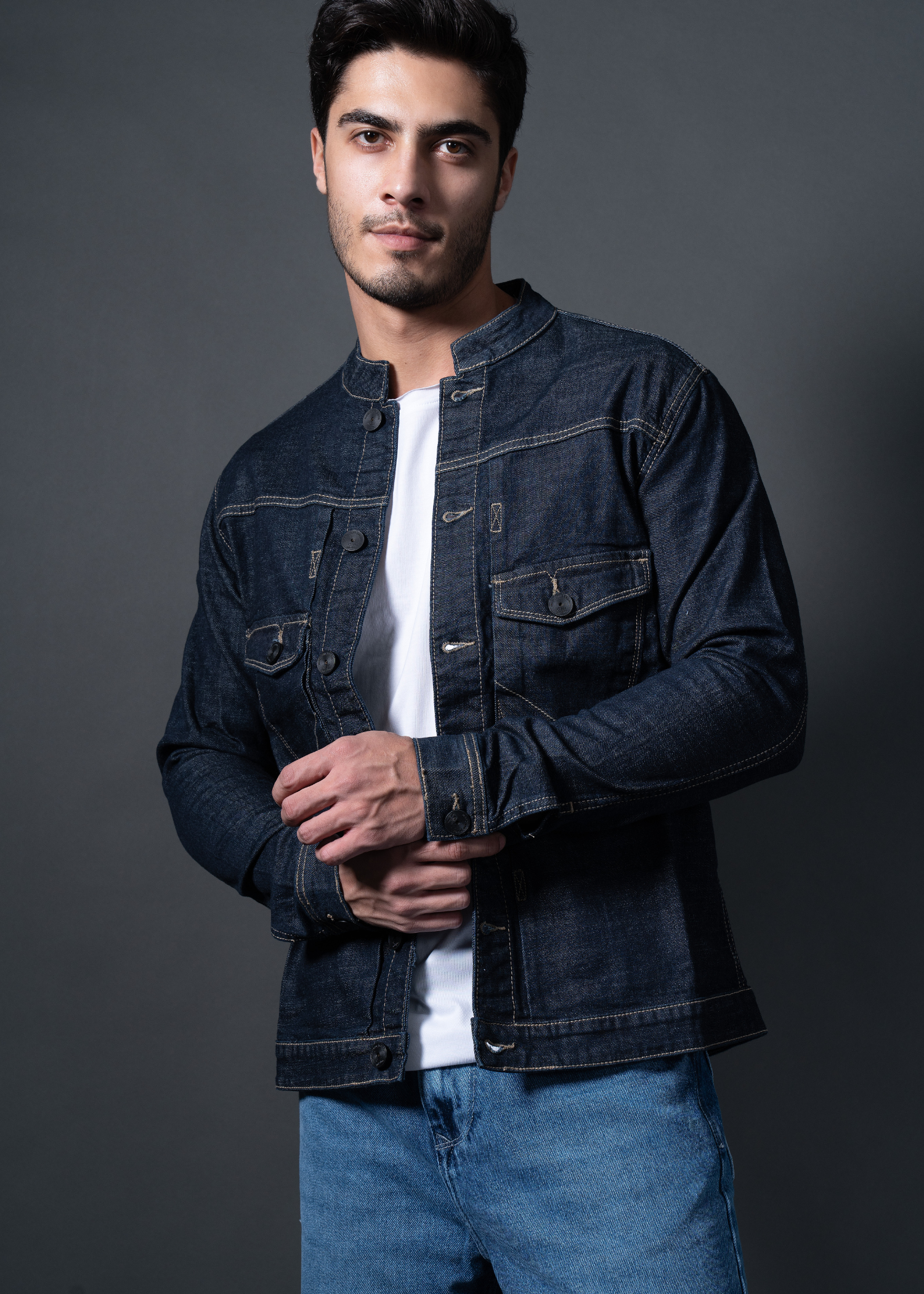 【GRANCY】ジップデザイン デニムシャツ ジャケット GRANCY（グランシー）の「【GRANCY】ZipDesign DenimShirt