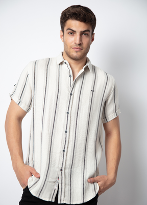 Hilter Half Sleeve Striped Shirt For Men Nostrum