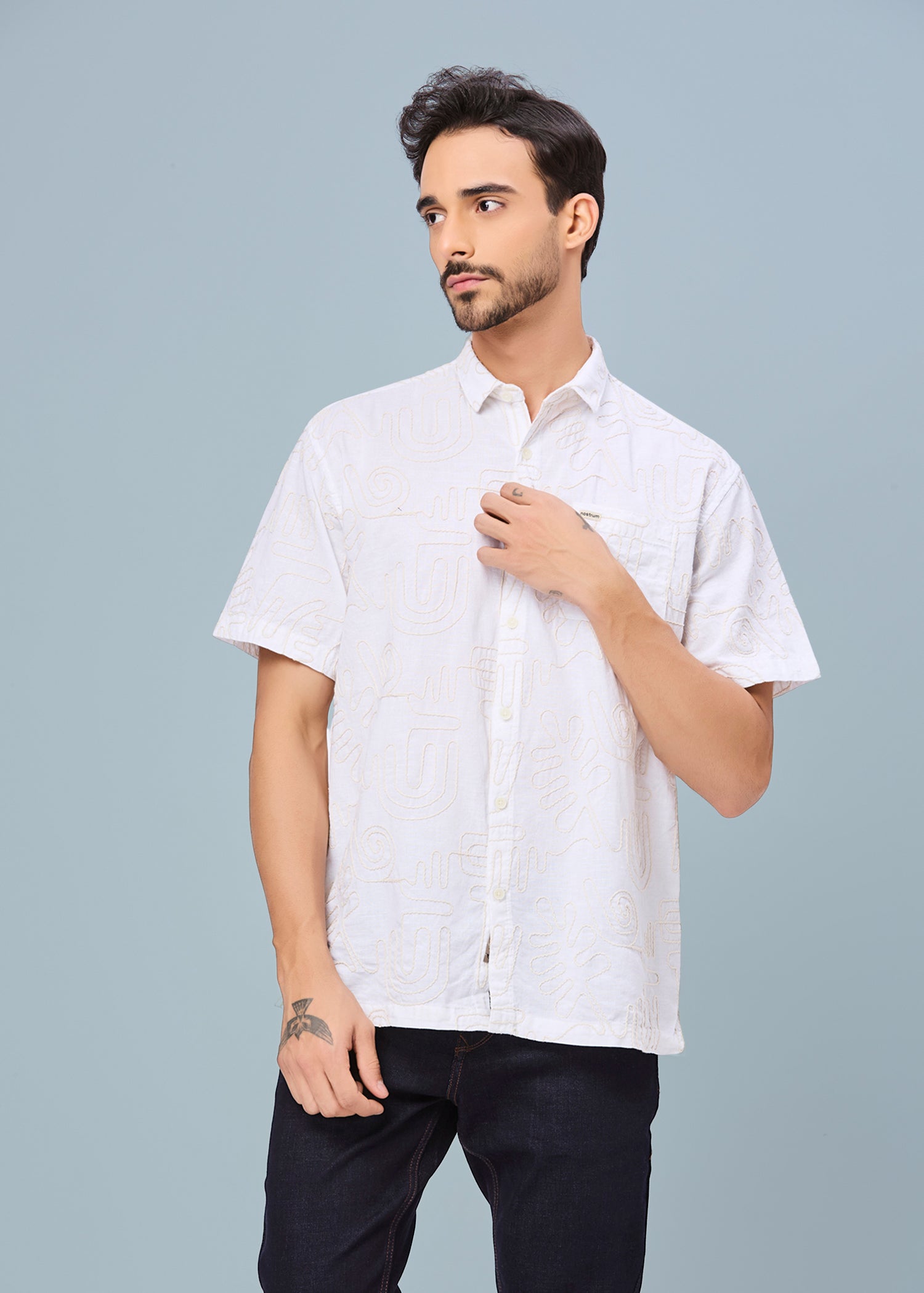 Anderson Embroidered Half Sleeve Shirt