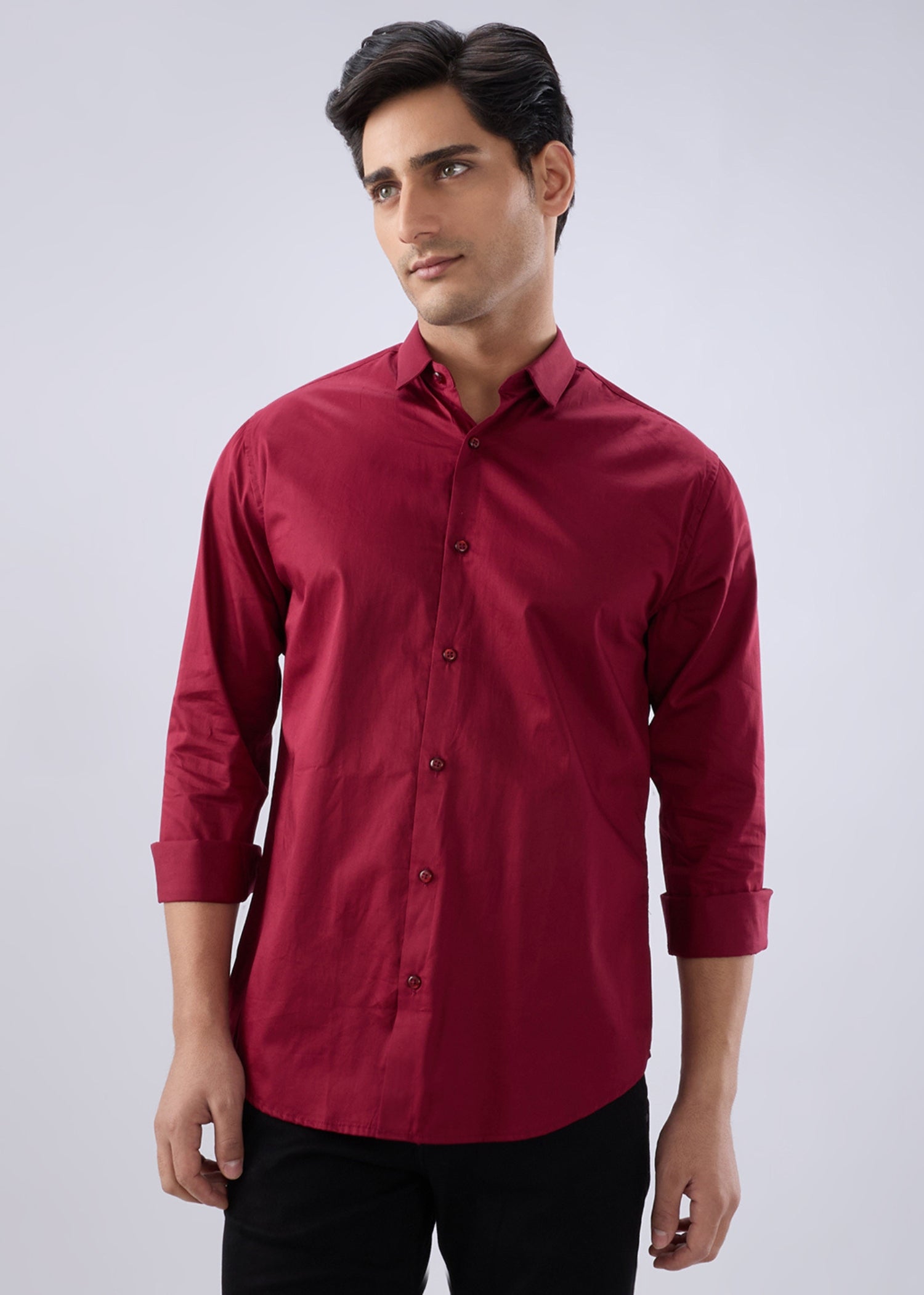 Carlson Solid Full Sleeve Shirt