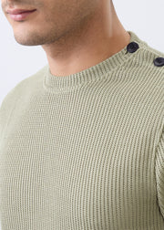 Kyota Textured Full Sleeve Sweatshirt: Pista