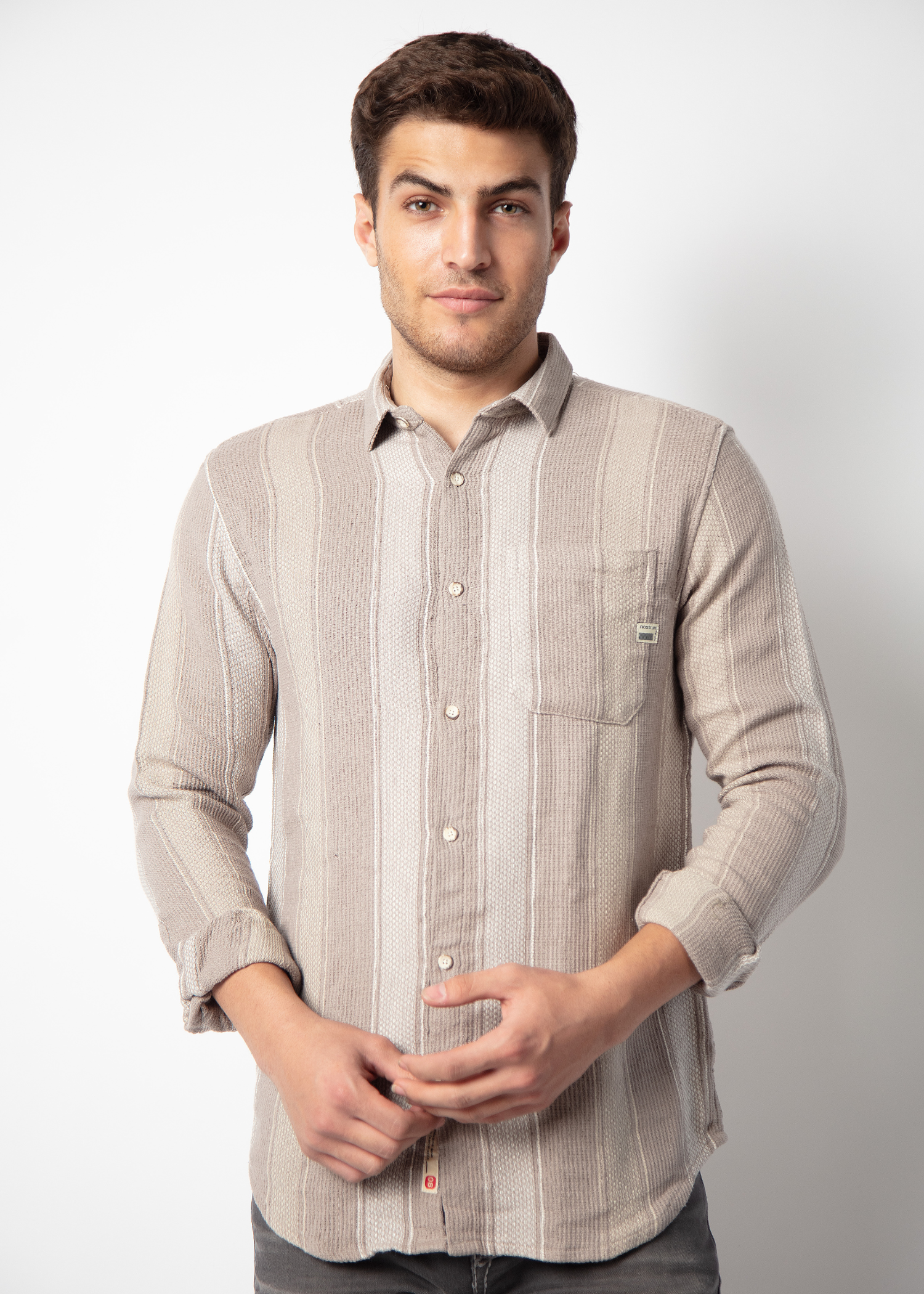 Scone Full Sleeve Striped Shirt For Men Nostrum