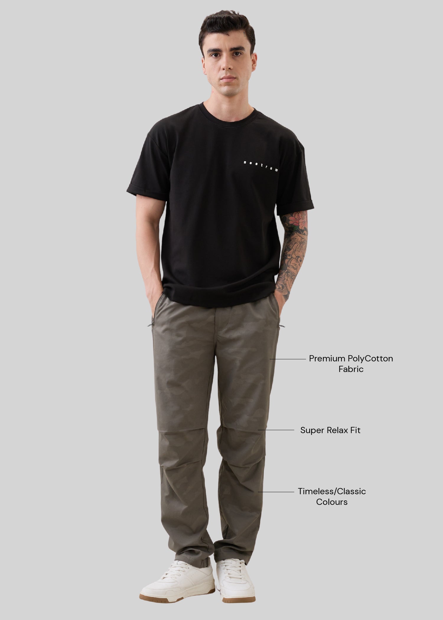 Ostrich Camouflage Relaxed Fit Cargo