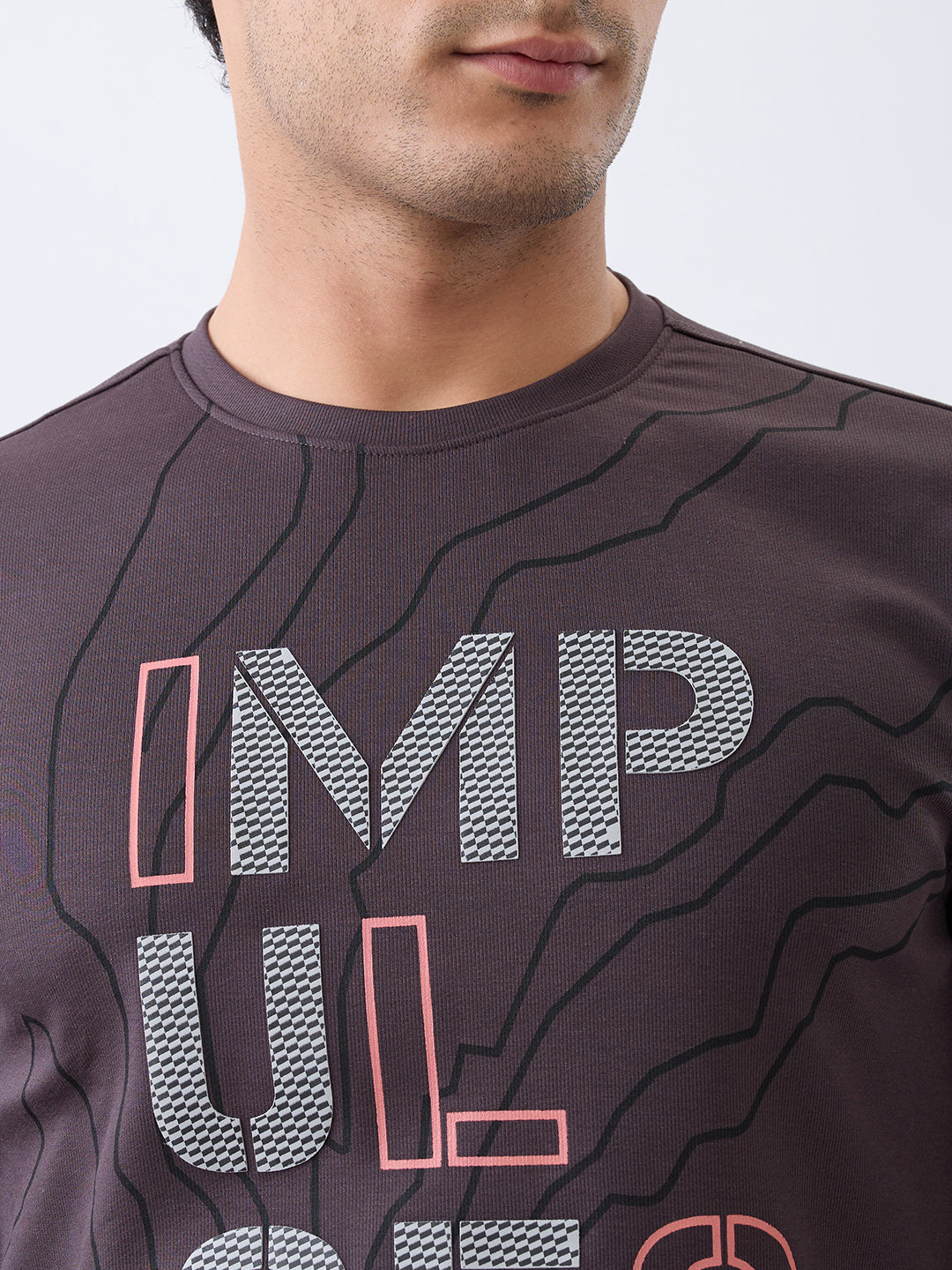 Impulses Fitted Sweatshirt: Charcoal