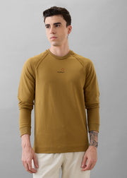 Griffith Knit Pullover T-shirt: Brown