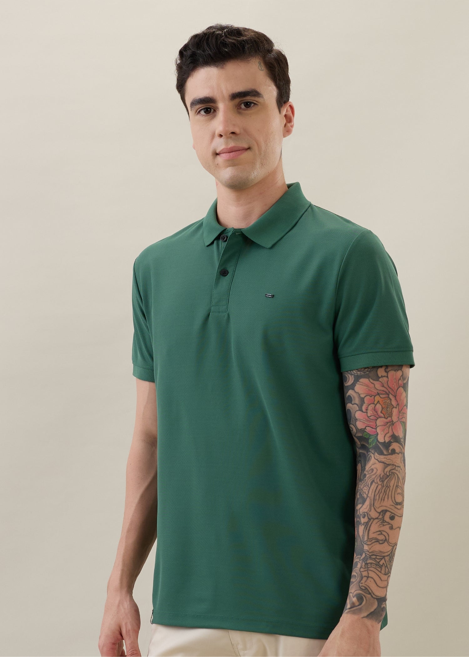 Cherry Half Sleeve T-shirt: Green