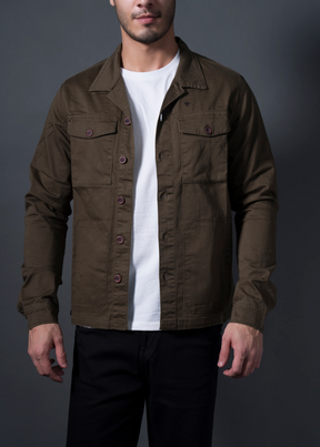 Rocha Solid Cotton Jacket For Men Nostrum