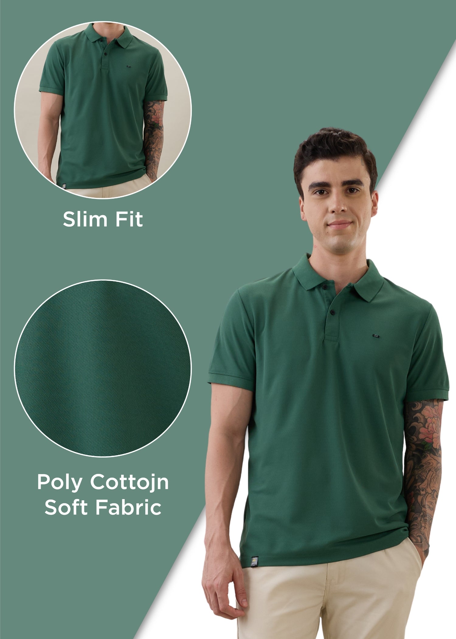 Cherry Half Sleeve T-shirt: Green