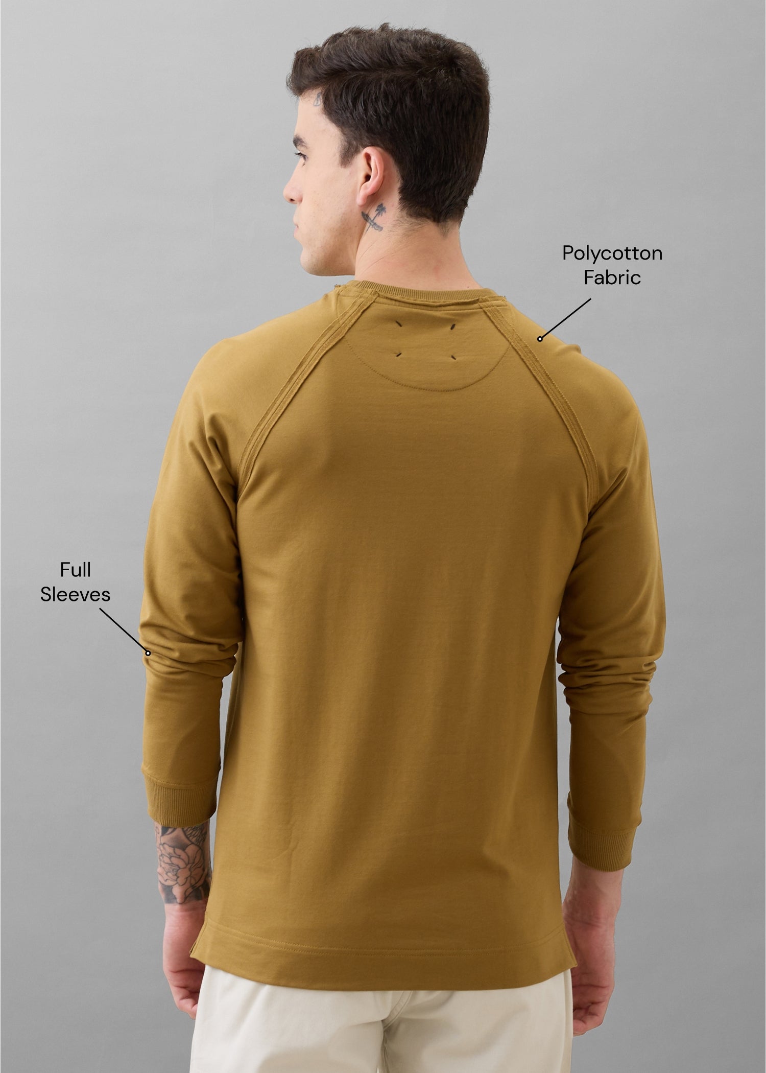 Griffith Knit Pullover T-shirt: Brown