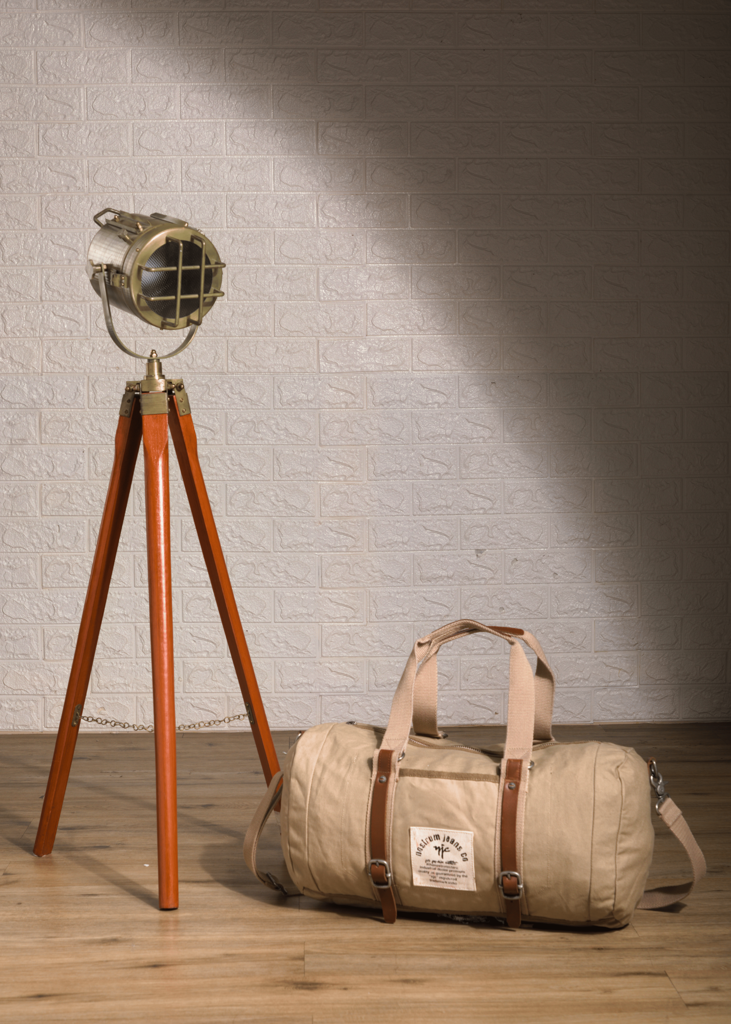 Sandstone Duffel Bag | Beige Canvas Travel & Gym Bag