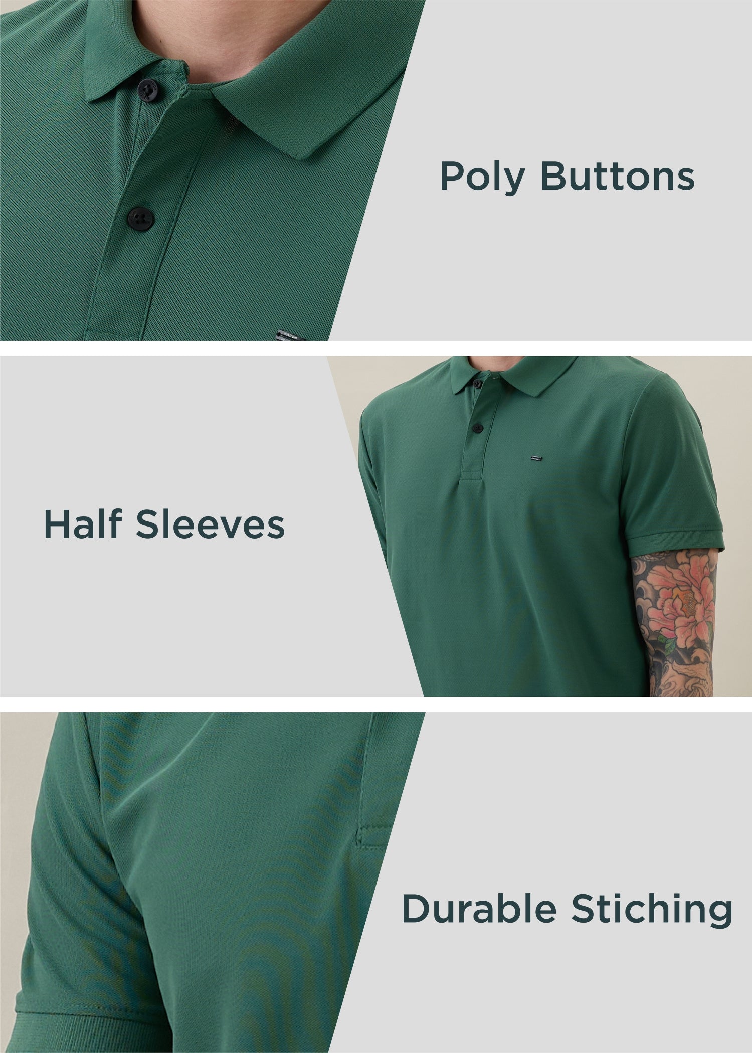Cherry Half Sleeve T-shirt: Green