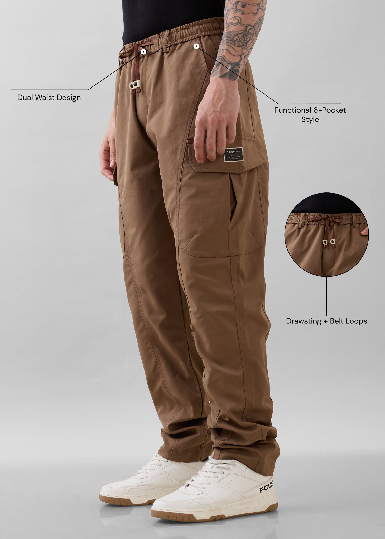 Novara Baggy Fit Cargo: Copper