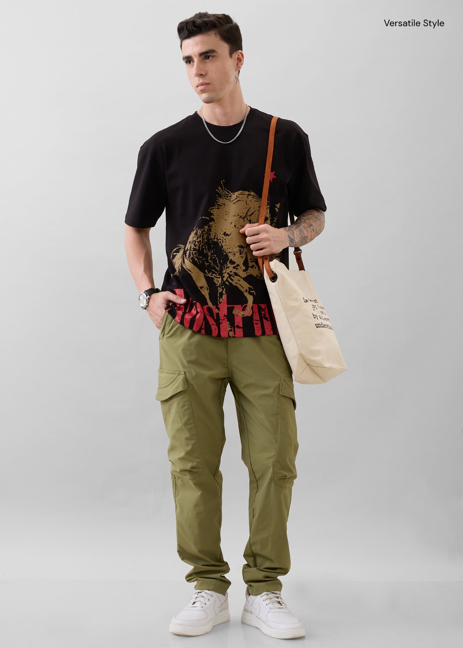 Deswark Polycotton Drawstring Cargo: Light Olive