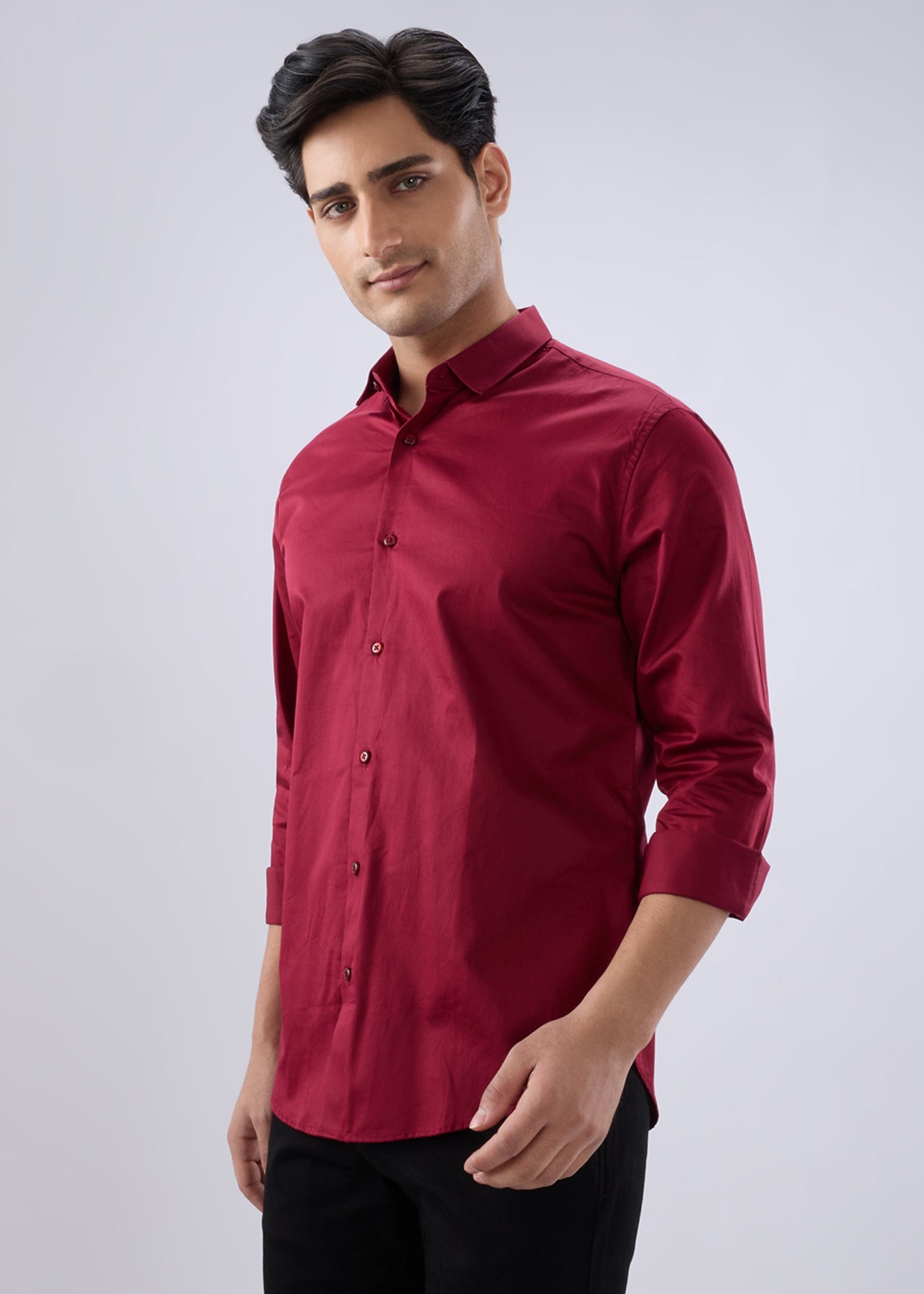Carlson Solid Full Sleeve Shirt