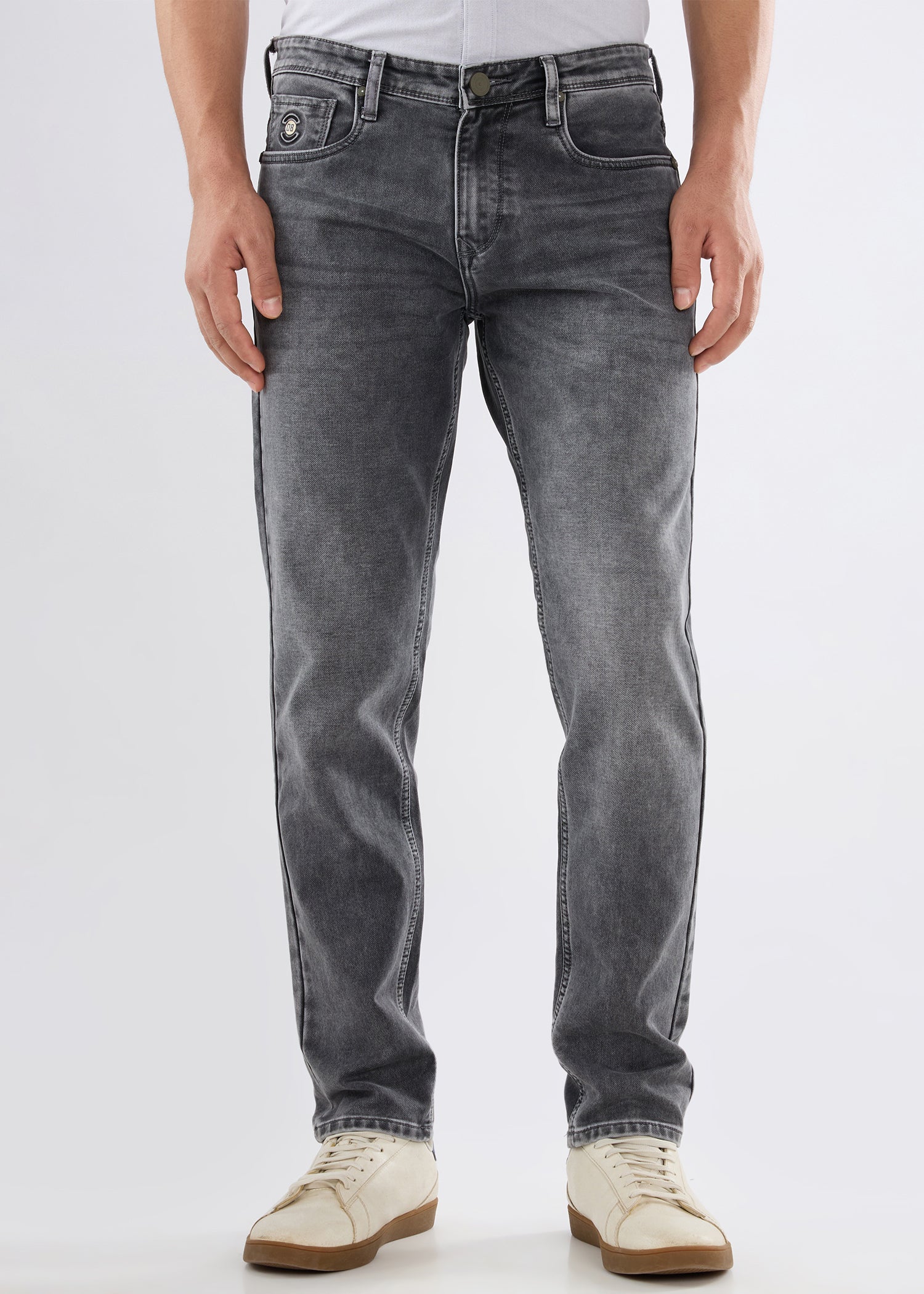 Nostrum Dolovi F Ankle Fit Grey Denim Jeans for Men