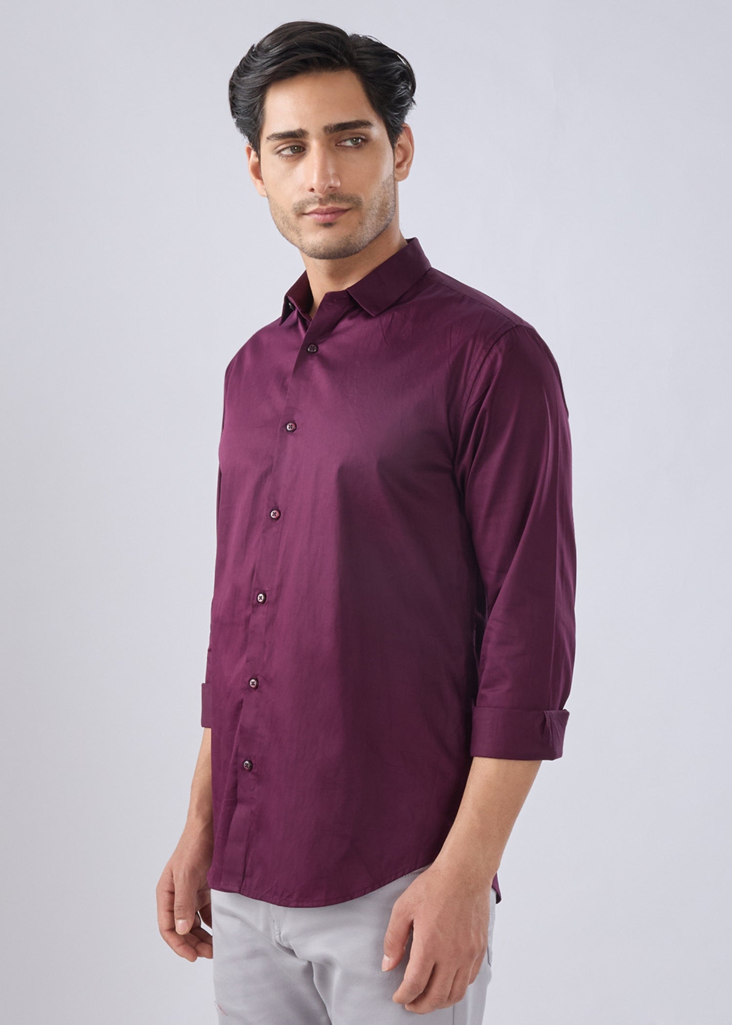 Carlson Solid Full Sleeve Shirt