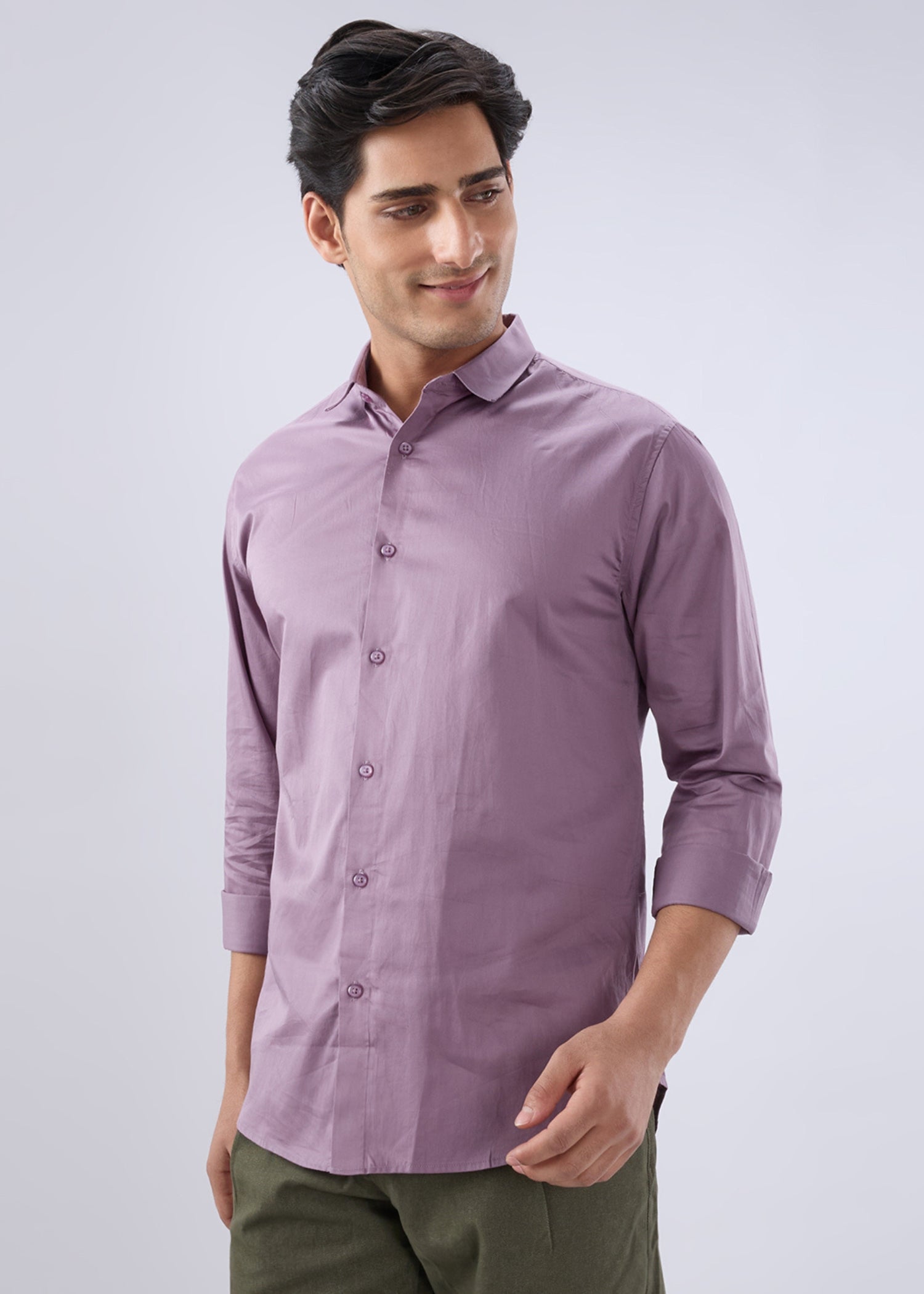 Carlson Solid Full Sleeve Shirt