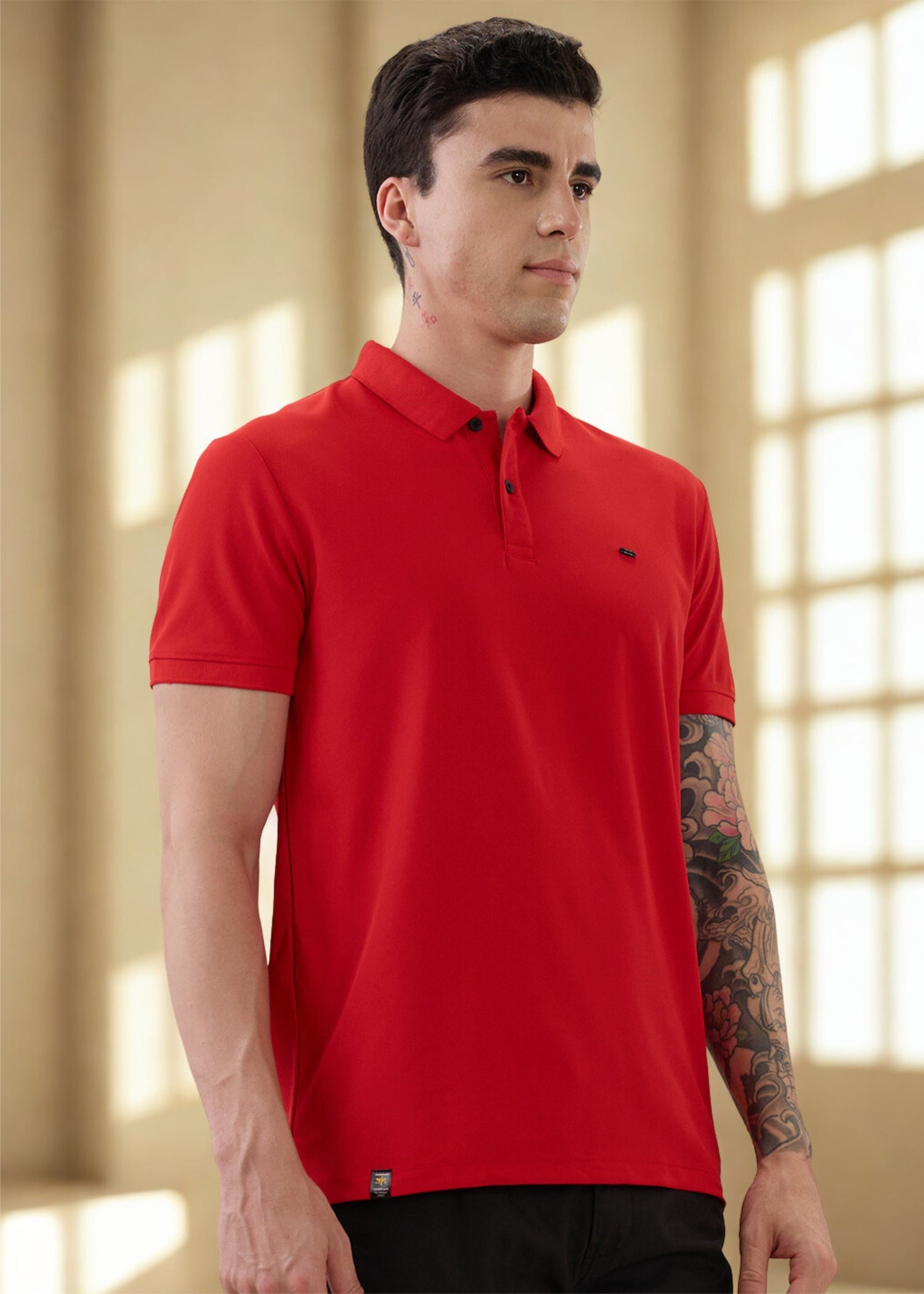 Cherry Half Sleeve Polo: Red – Nostrum