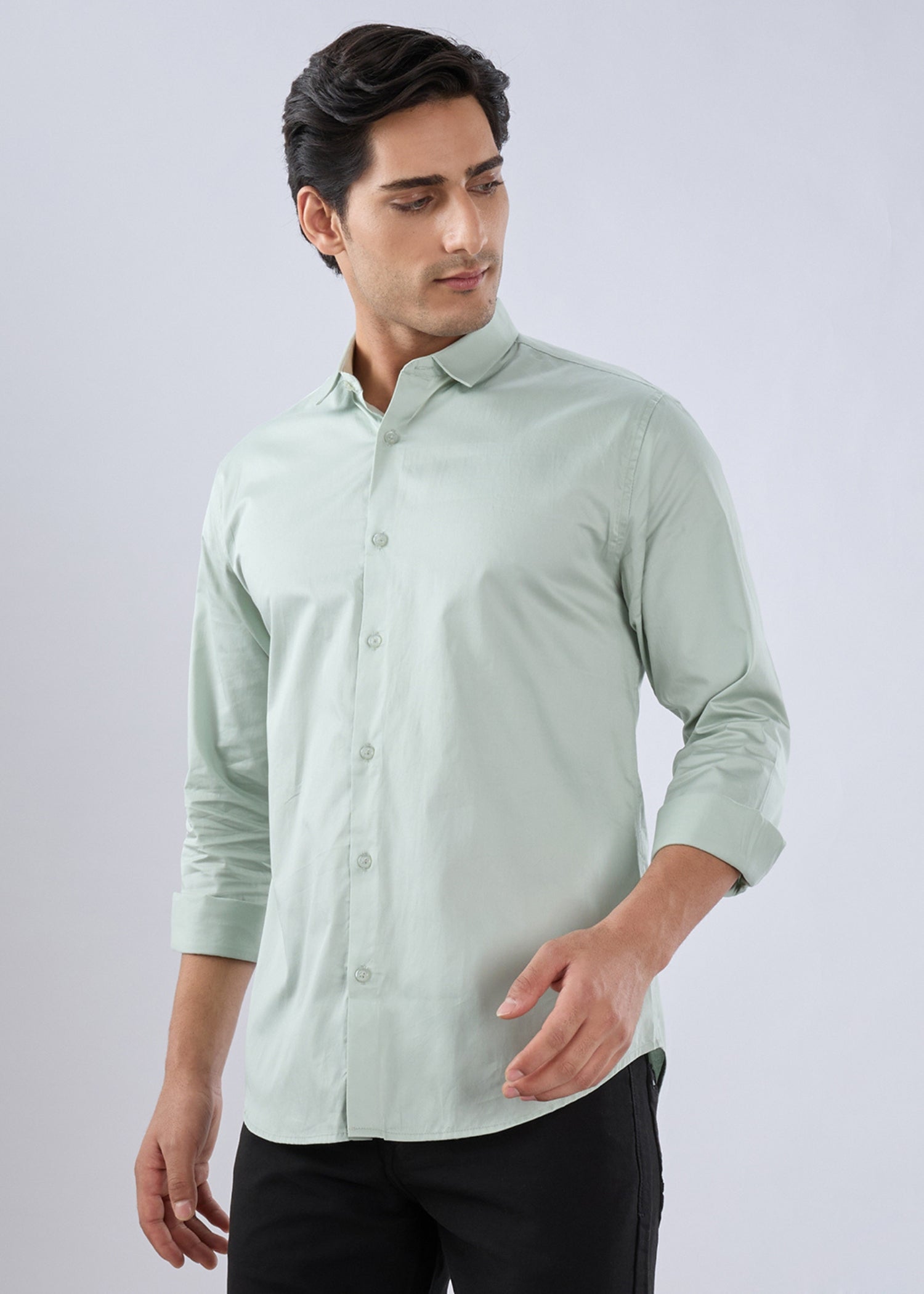 Carlson Solid Full Sleeve Shirt