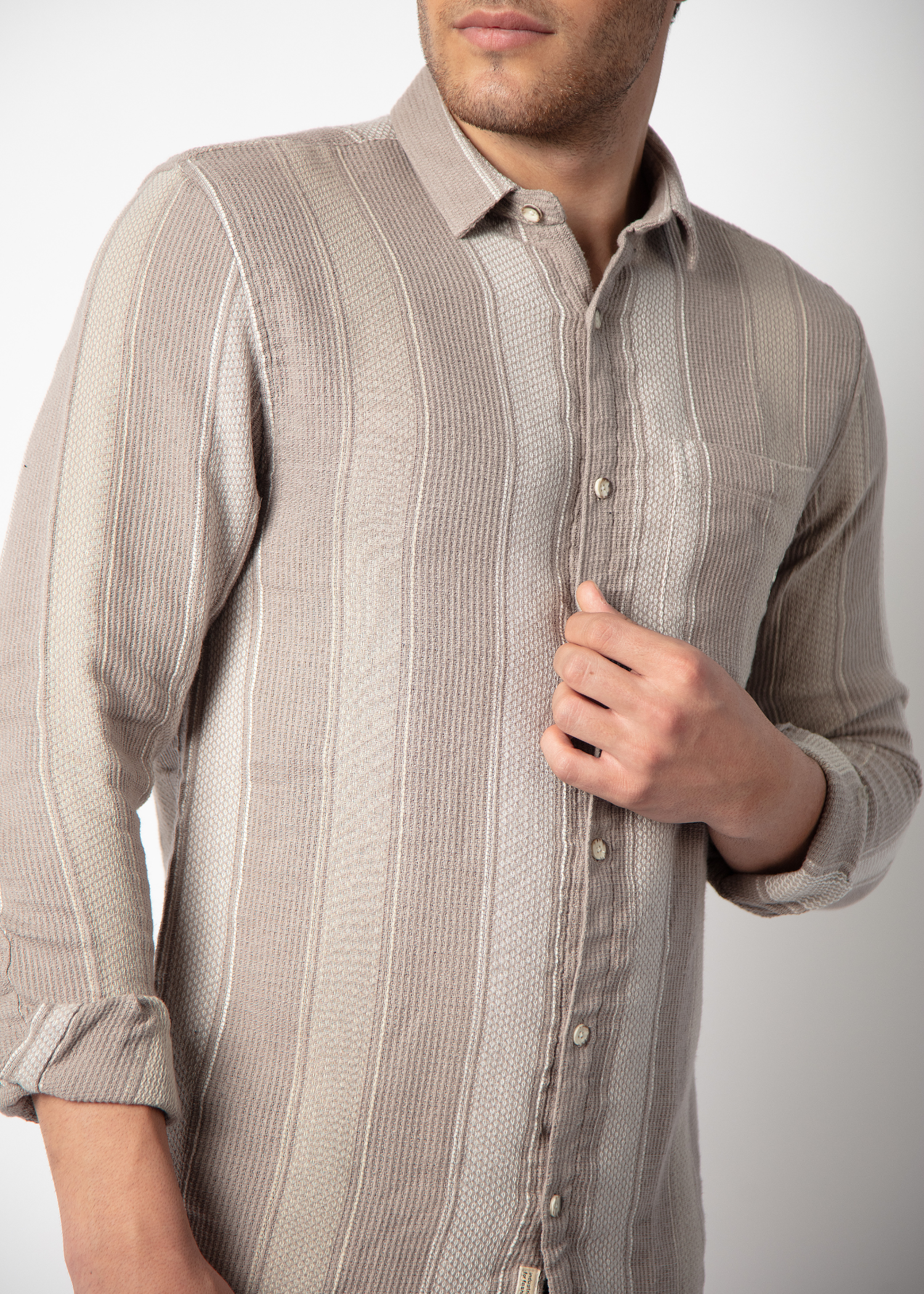 Scone Full Sleeve Striped Shirt For Men Nostrum