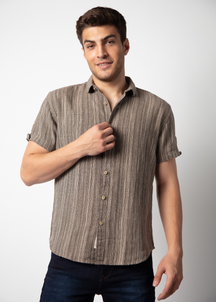 Warrior Half Sleeve Solid Shirt For Men Nostrum