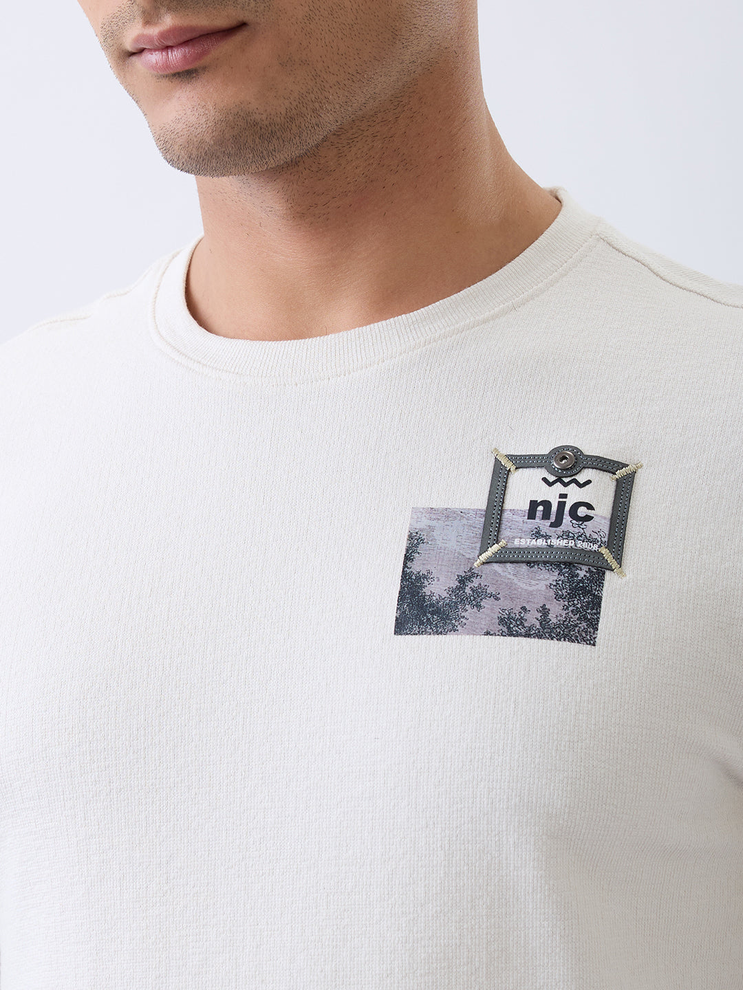 Moving Full Sleeve T-Shirt: Off White