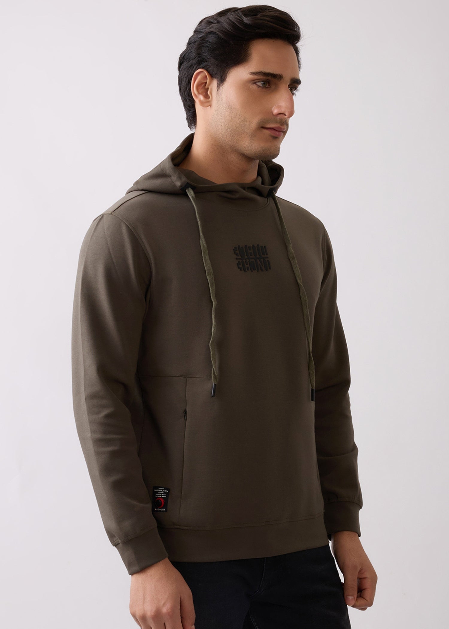 Incredible Printed Hoodie: Olive
