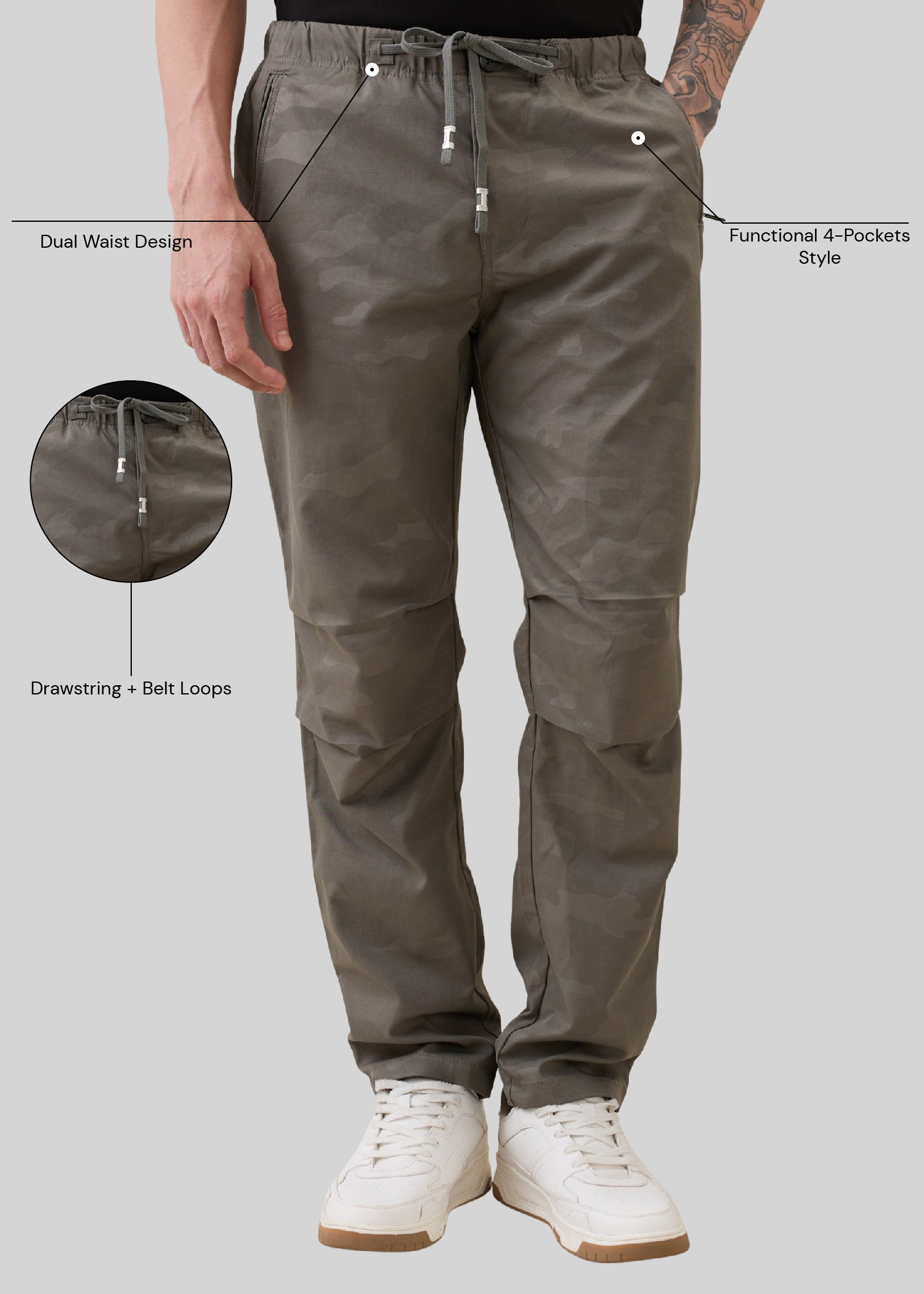 Ostrich Camouflage Relaxed Fit Cargo