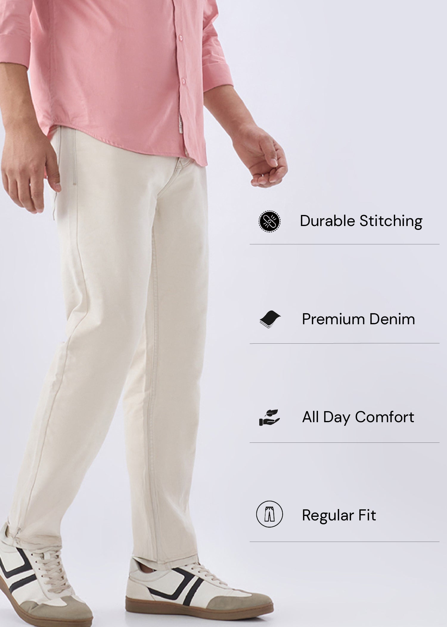 Bonstar Regular Fit Jeans: Ice Grey