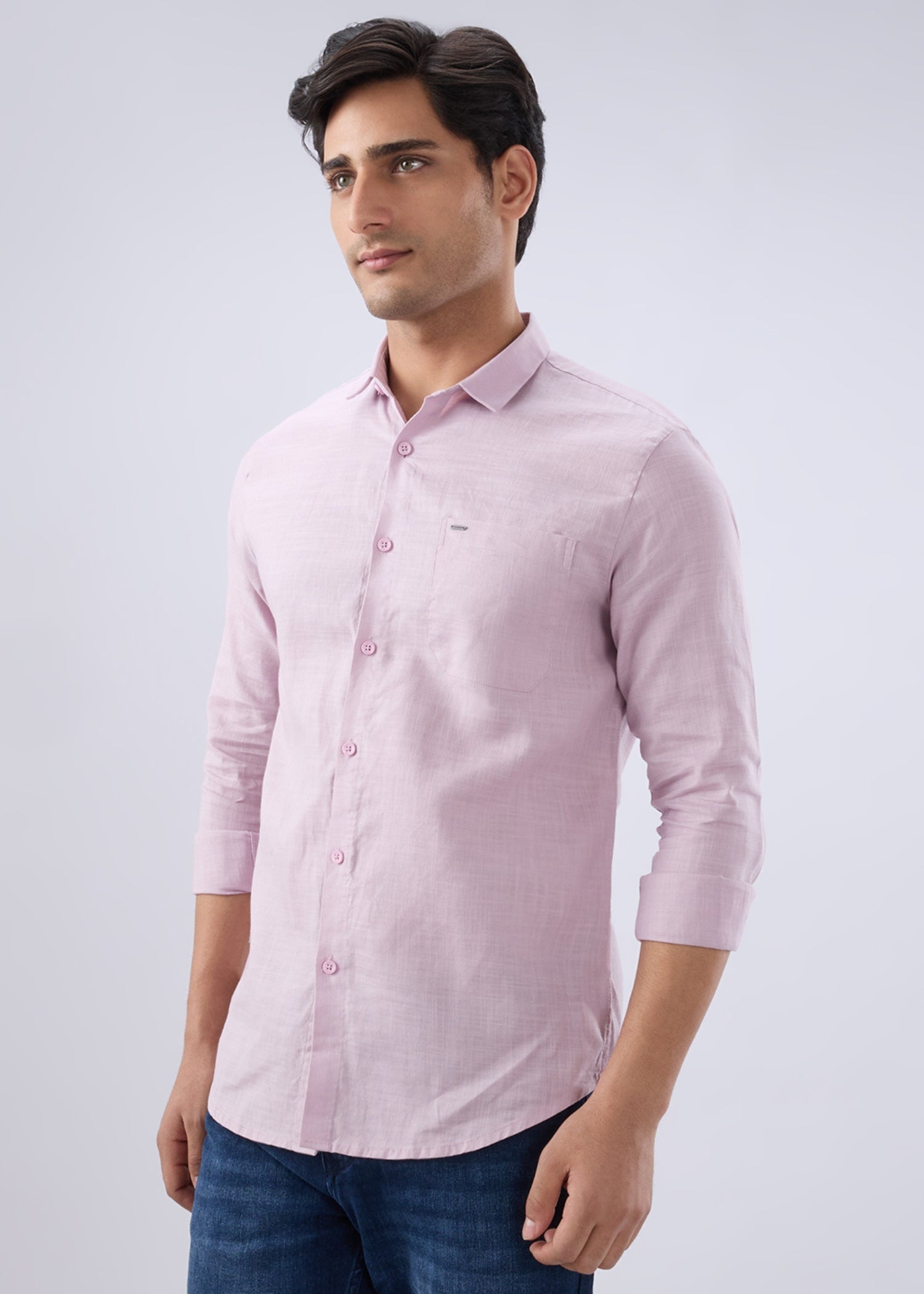 Keen Solid Full Sleeve Shirt: Lavender