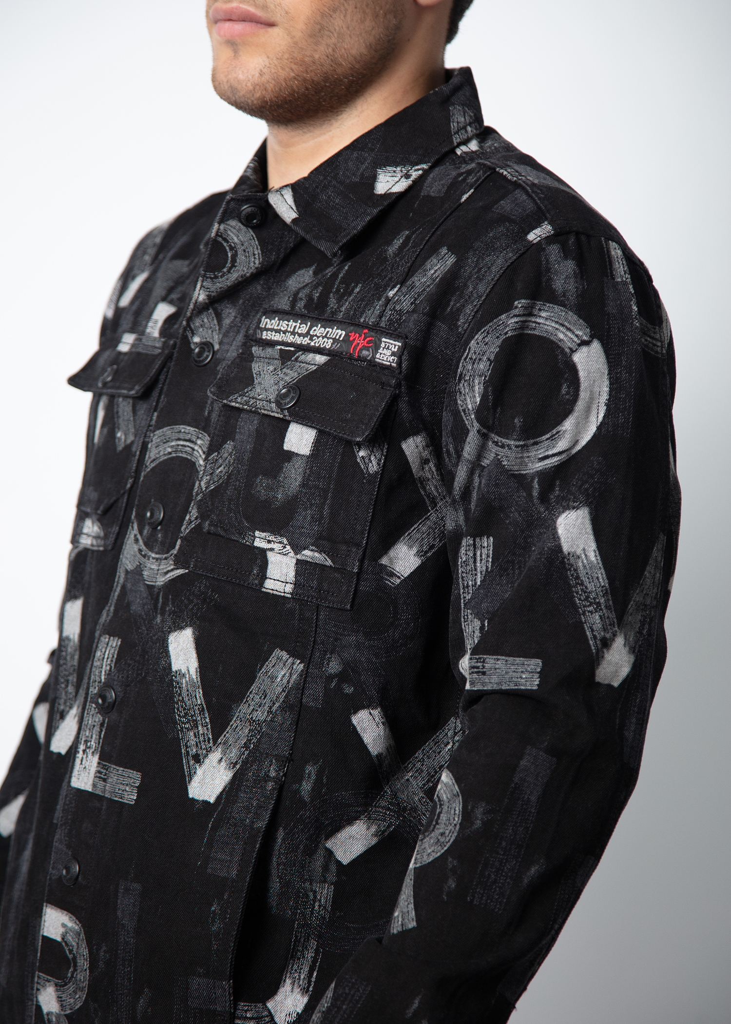Acmo Printed Denim Jacket For Men Nostrum