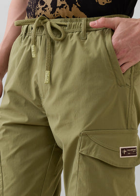 Deswark Polycotton Drawstring Cargo: Light Olive