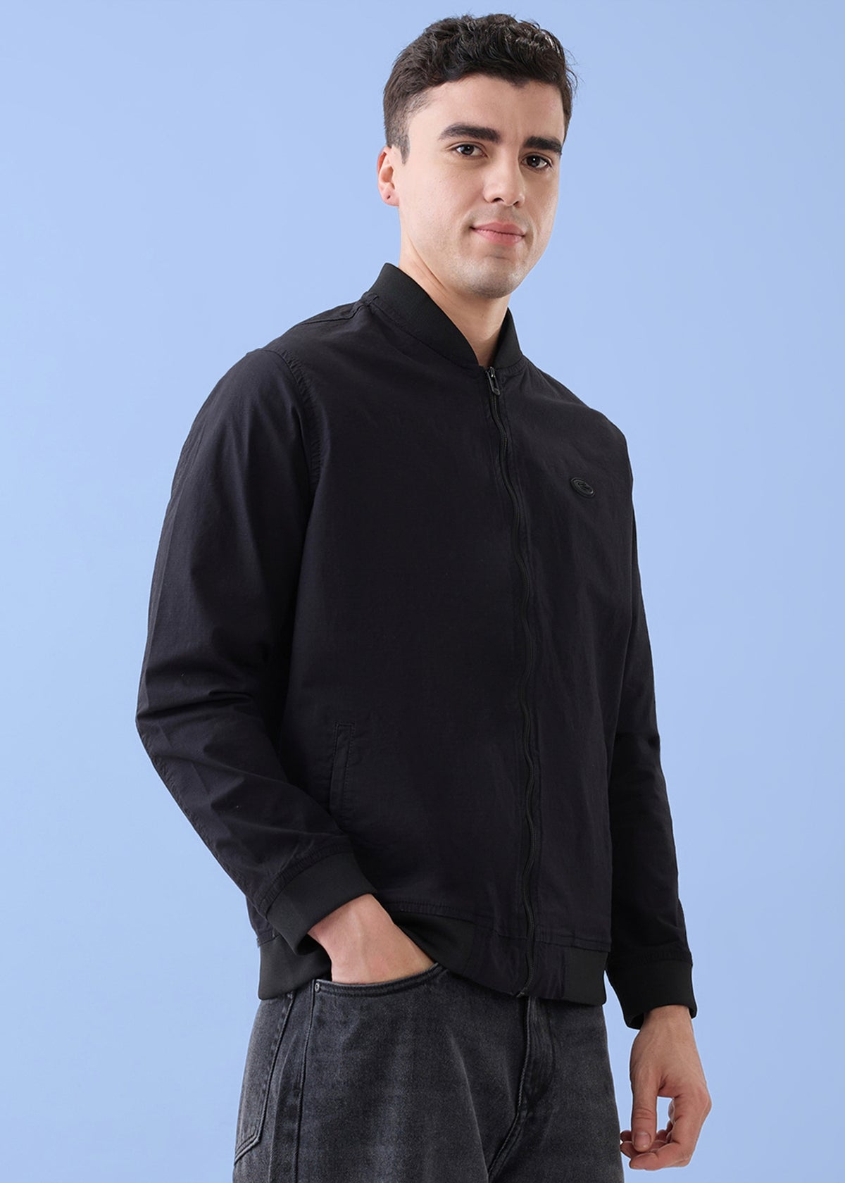 Worm Zipper Jacket: Black