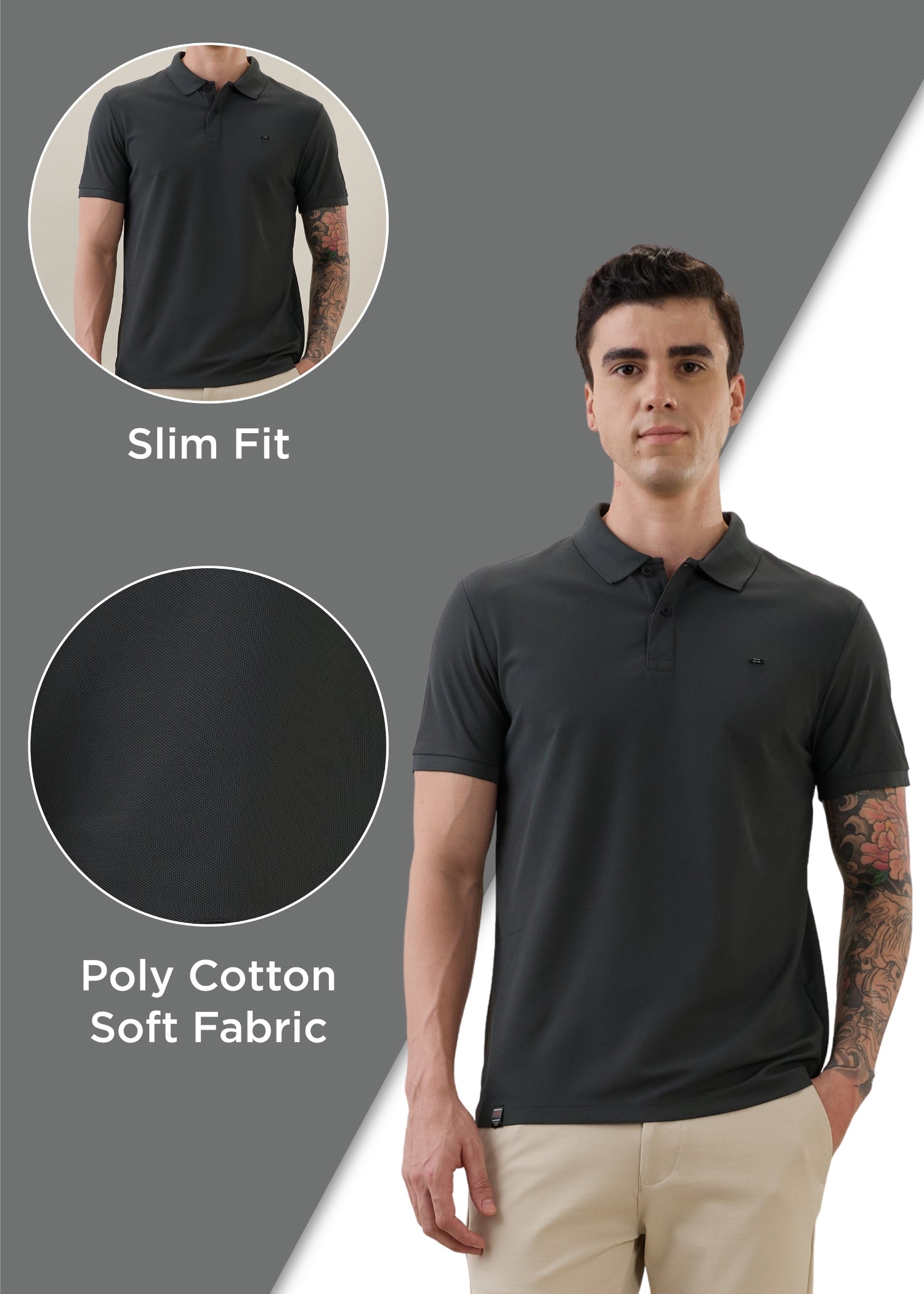 Cherry Half Sleeve Polo T-Shirt | Smart Casual Style