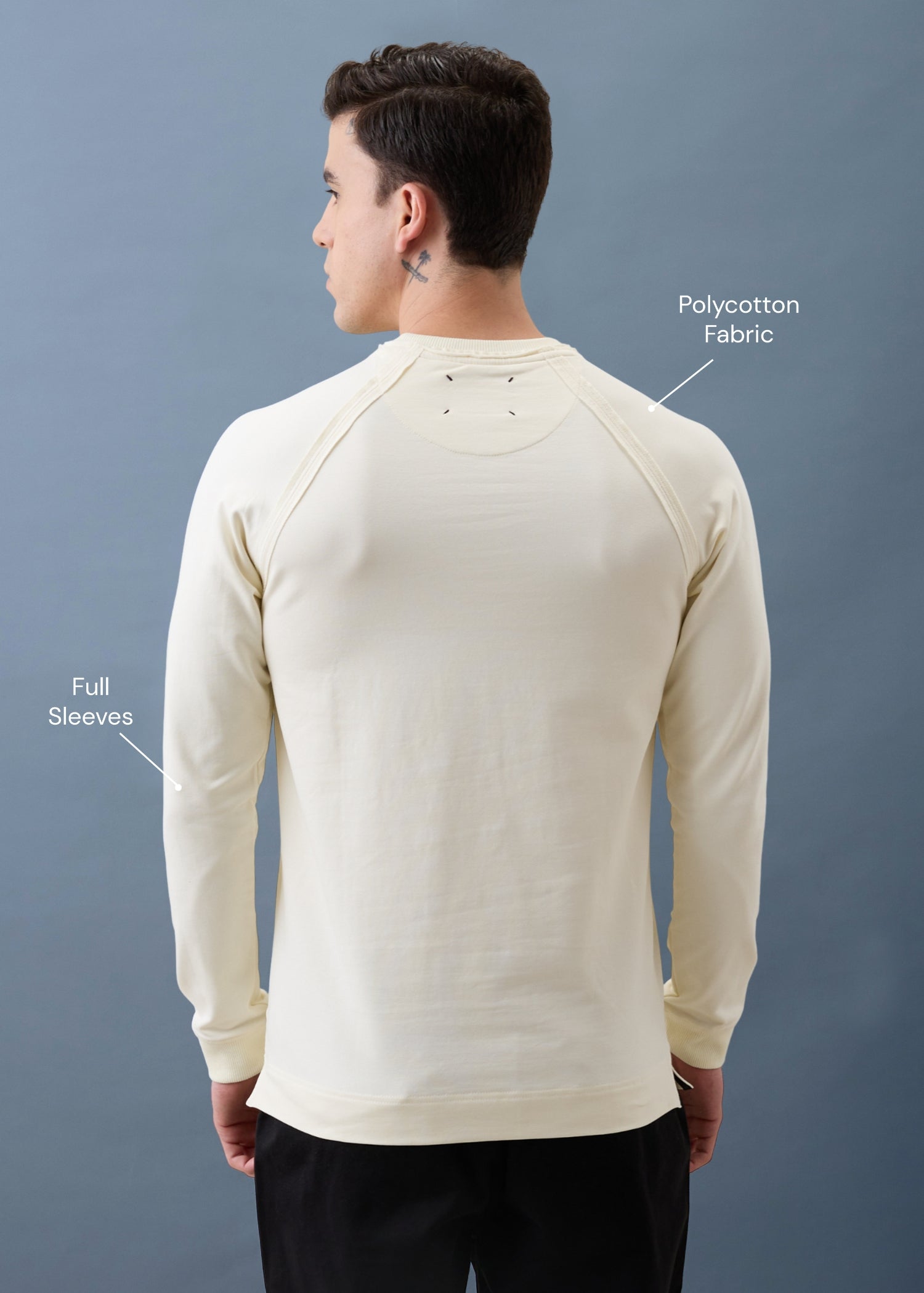 Griffith Knit Pullover T-shirt: Cream