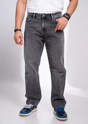 Tony D Faded Relaxed Fit Jeans: Grey