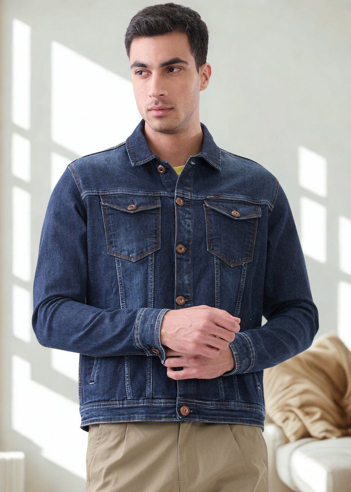 Delia Denim Utility Jacket: Blue